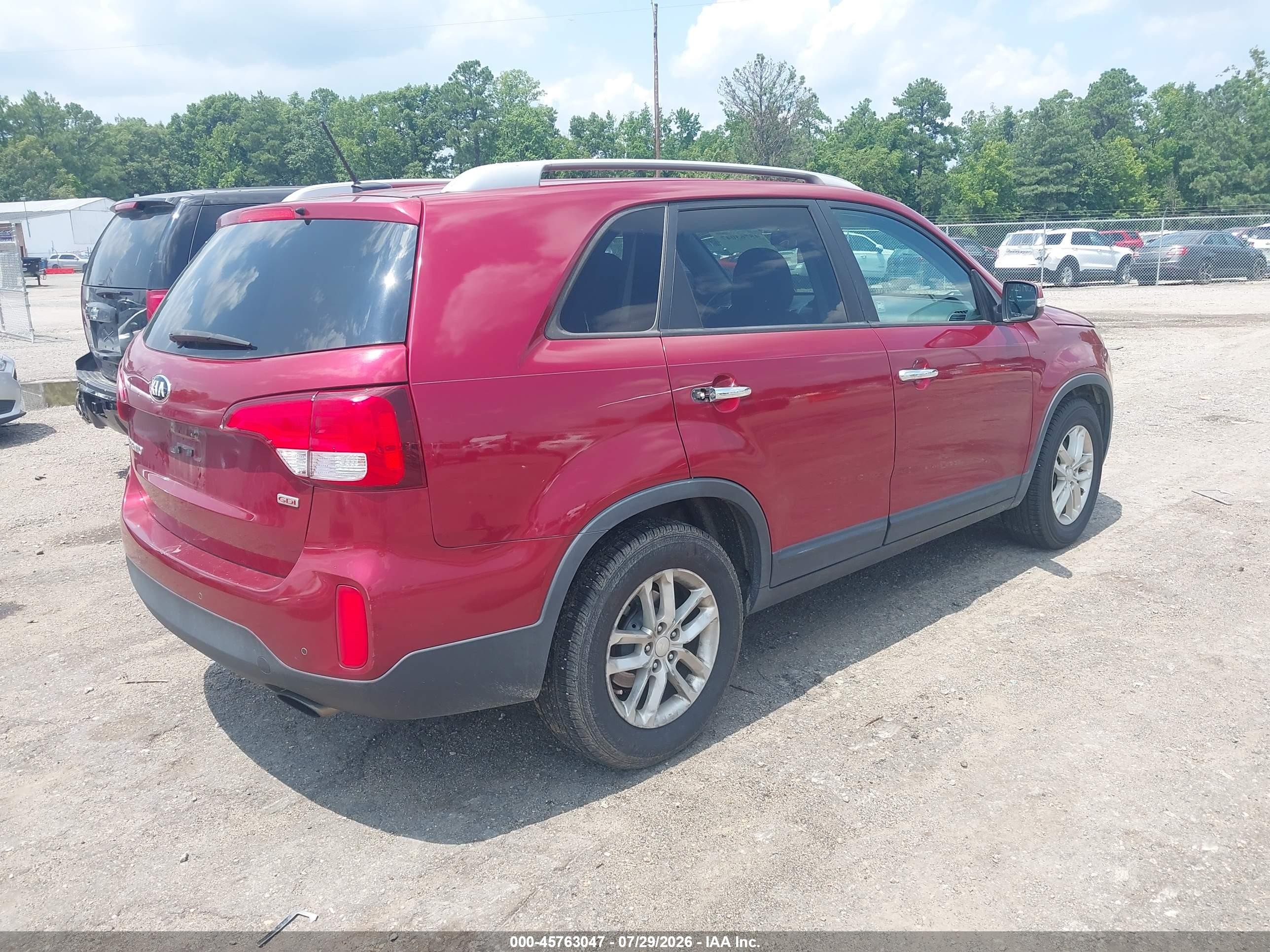 2015 Kia Sorento Lx Red vin: 5XYKT3A67FG662245
