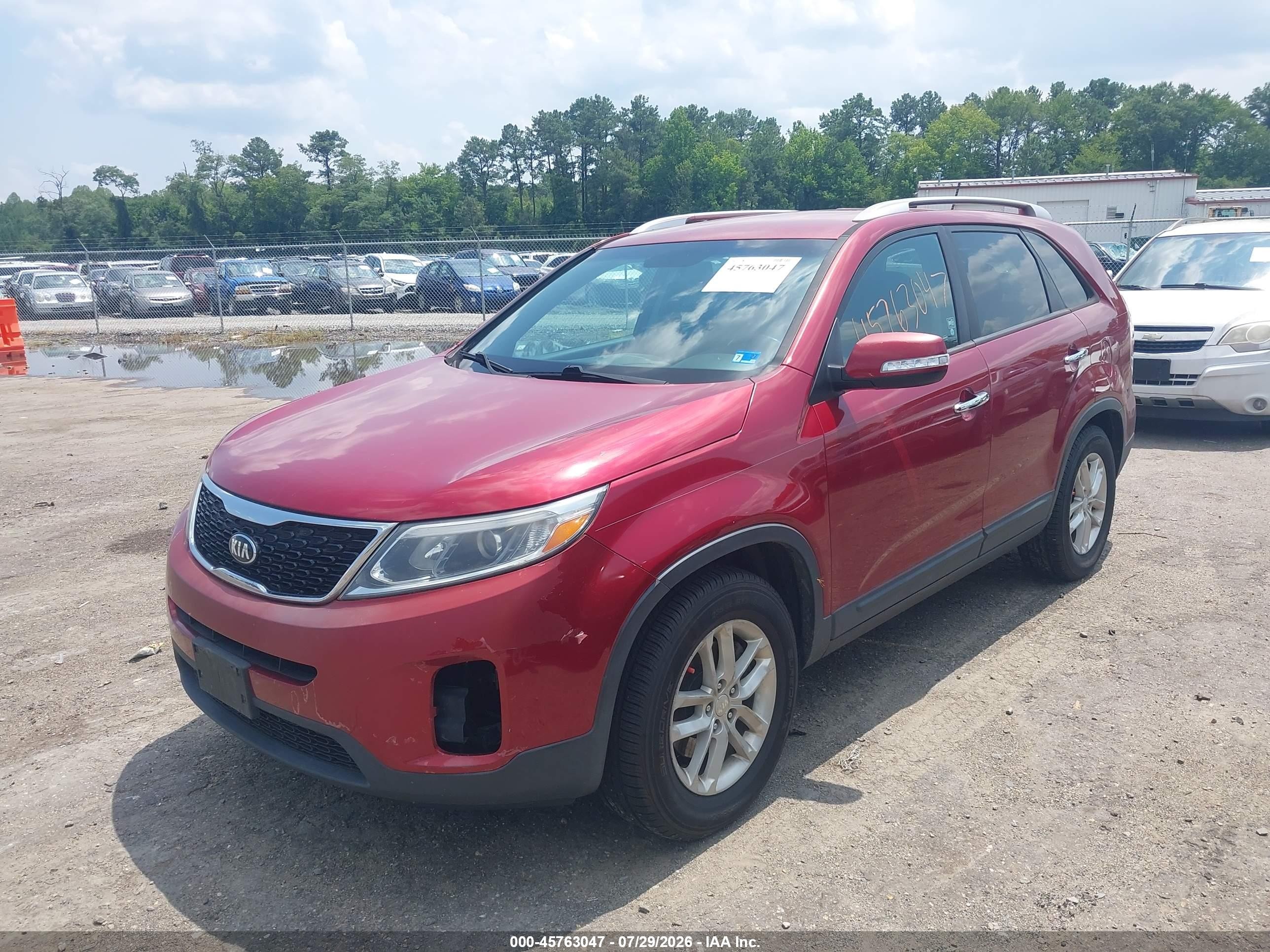 2015 Kia Sorento Lx Red vin: 5XYKT3A67FG662245