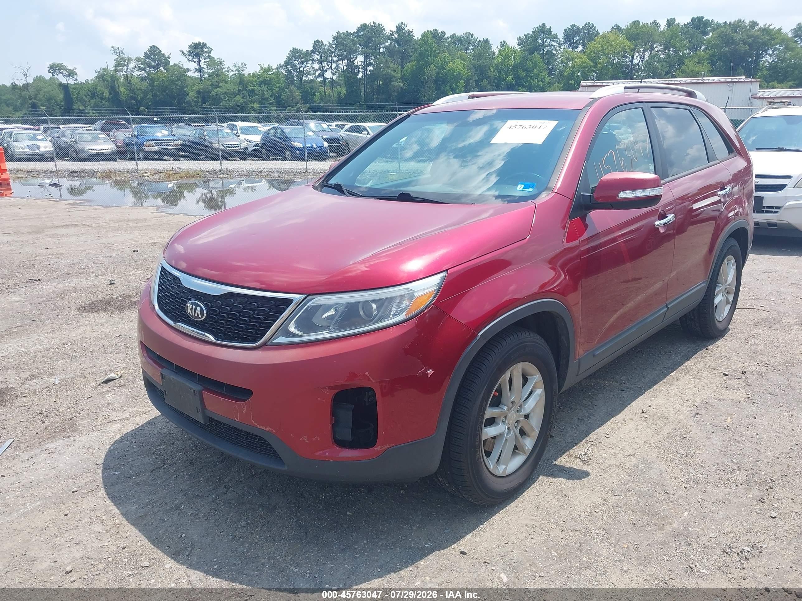 2015 Kia Sorento Lx Red vin: 5XYKT3A67FG662245