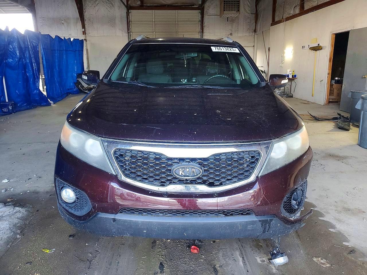 2012 Kia Sorento Lx Burgundy vin: 5XYKT3A68CG223485