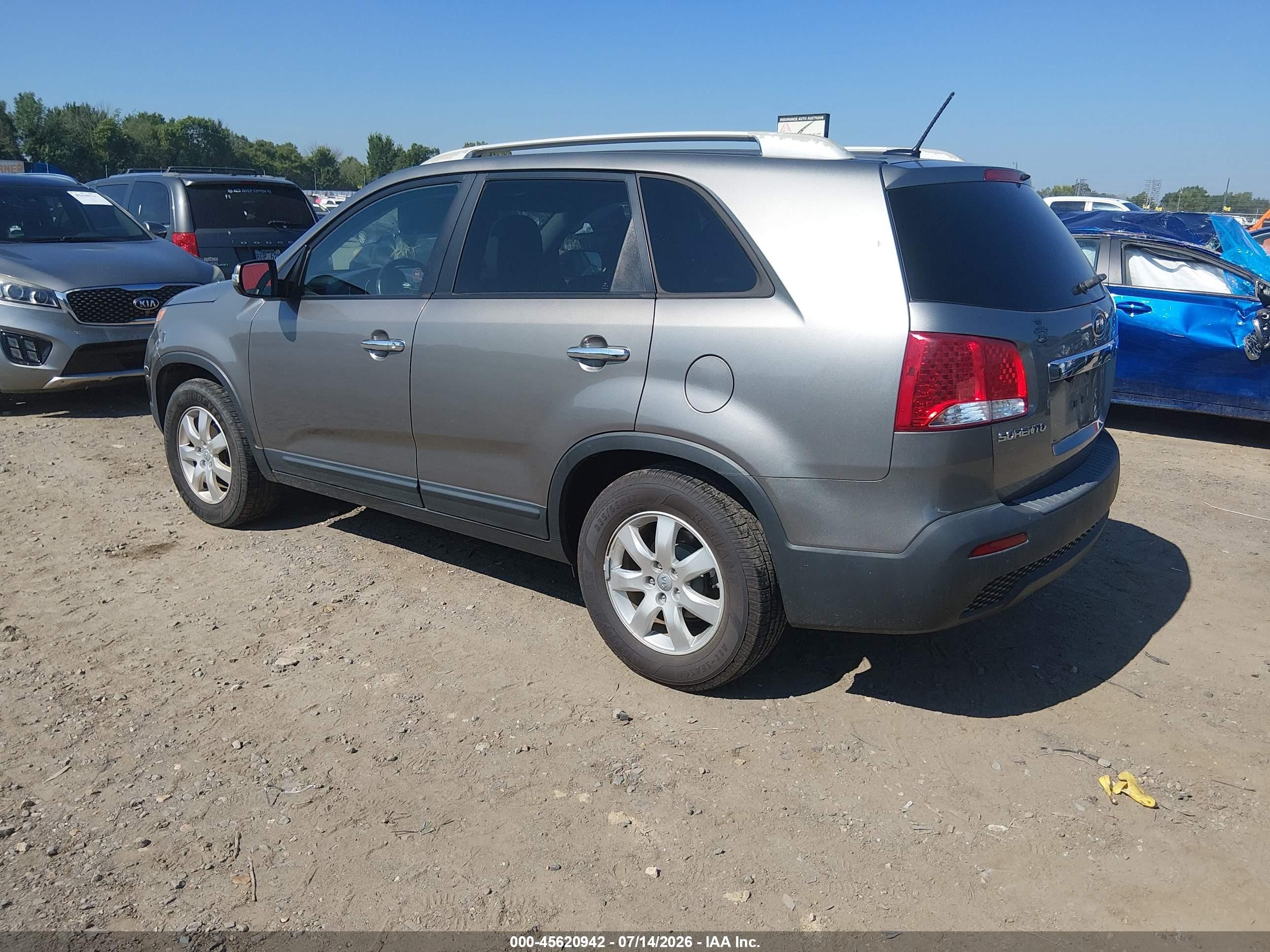2012 Kia Sorento Lx Gray vin: 5XYKT3A68CG294900
