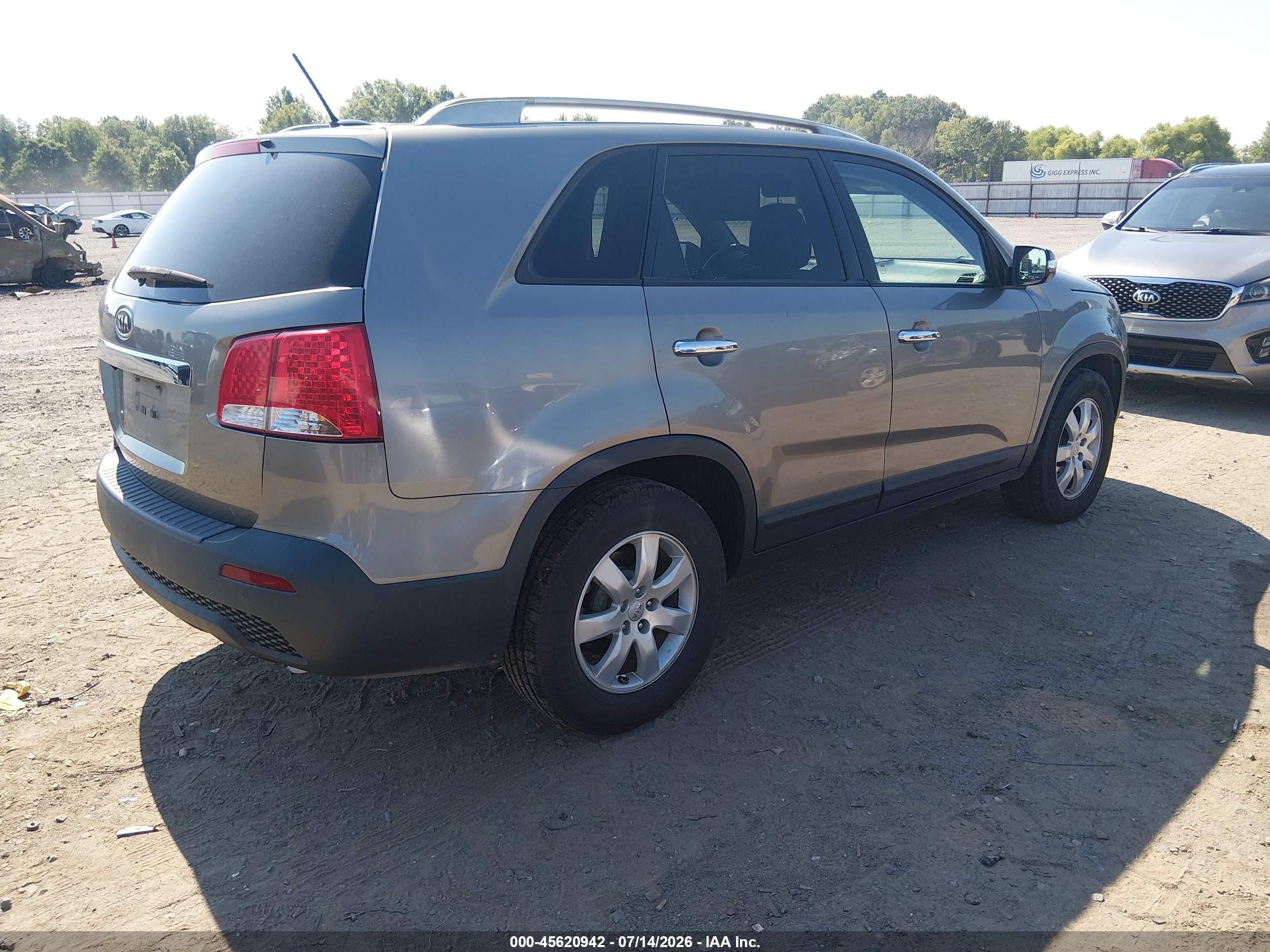 2012 Kia Sorento Lx Gray vin: 5XYKT3A68CG294900