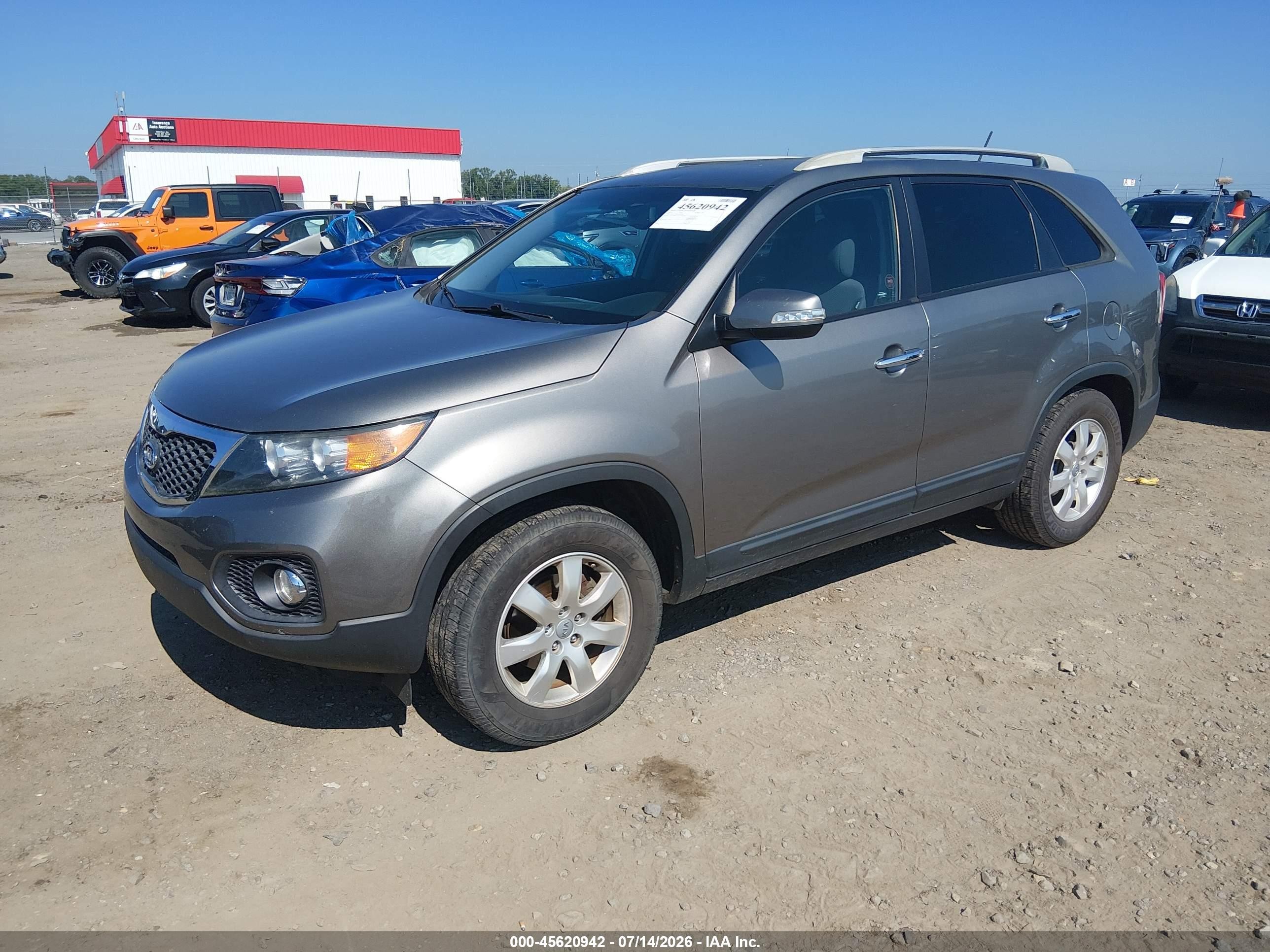 2012 Kia Sorento Lx Gray vin: 5XYKT3A68CG294900