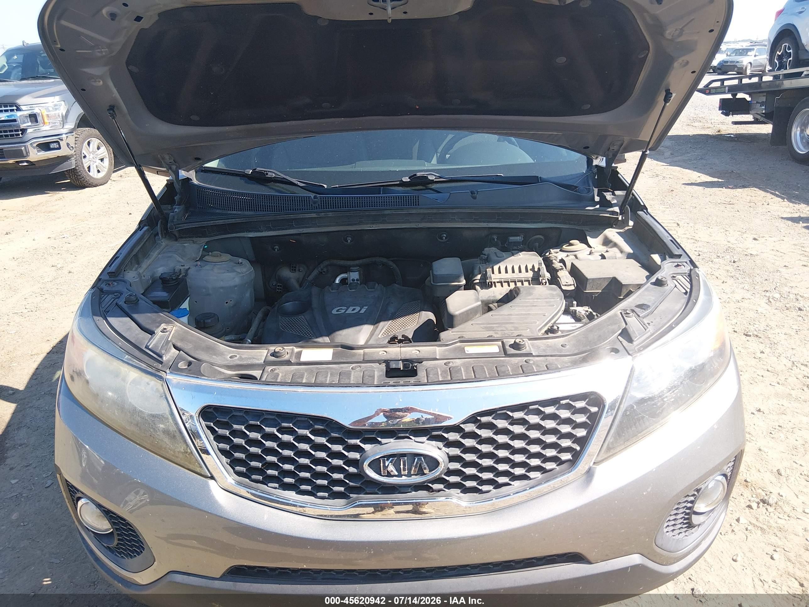 2012 Kia Sorento Lx Gray vin: 5XYKT3A68CG294900