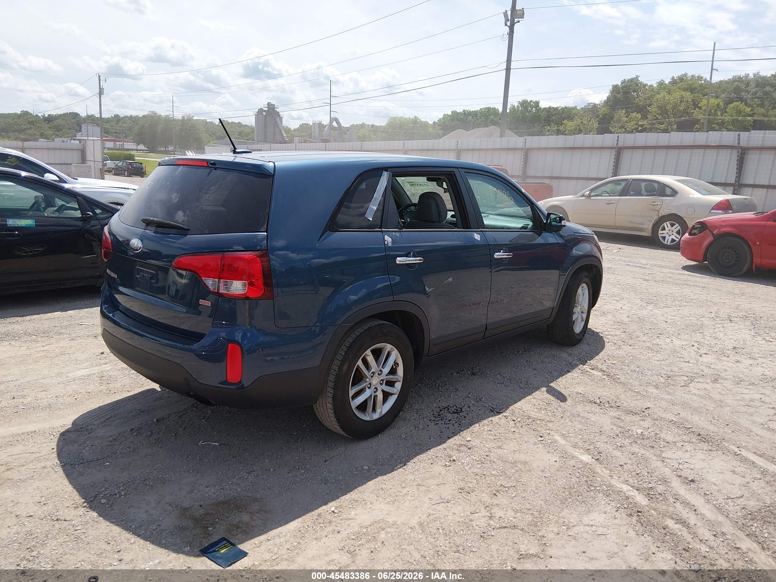 2014 Kia Sorento Lx Blue vin: 5XYKT3A68EG467916