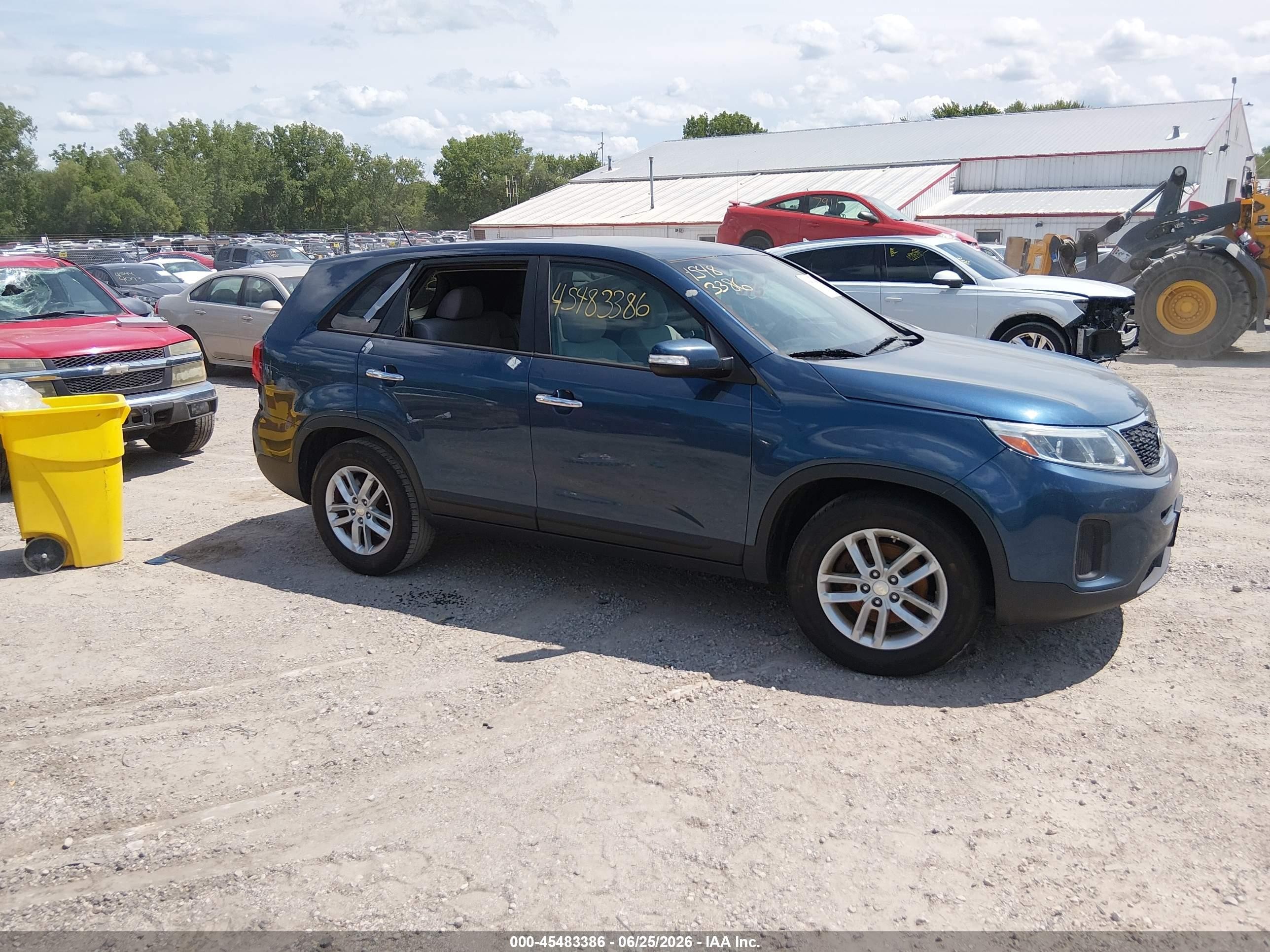 2014 Kia Sorento Lx Blue vin: 5XYKT3A68EG467916