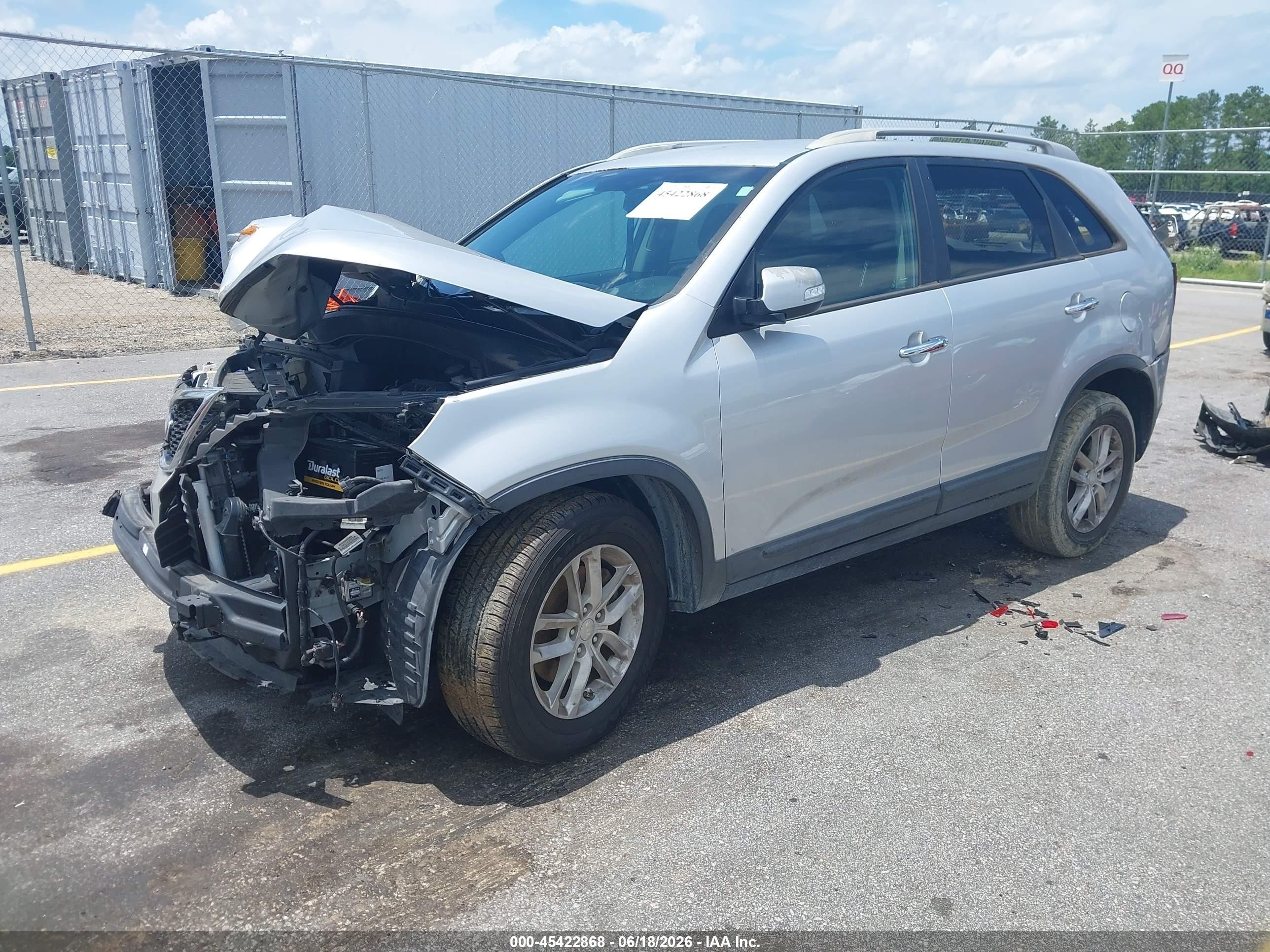 2014 Kia Sorento Lx Silver vin: 5XYKT3A68EG470315