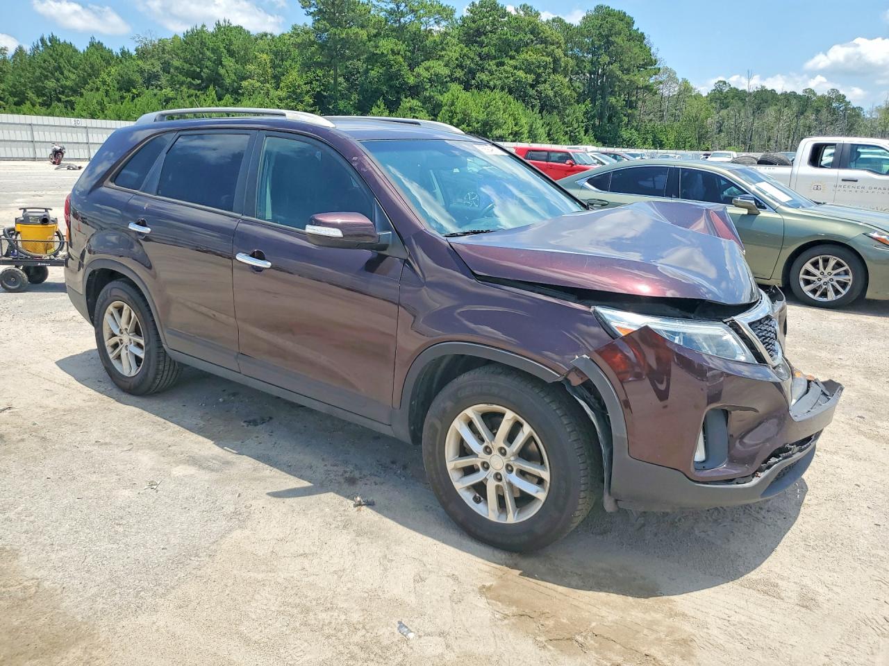 2014 Kia Sorento Lx Purple vin: 5XYKT3A68EG470900