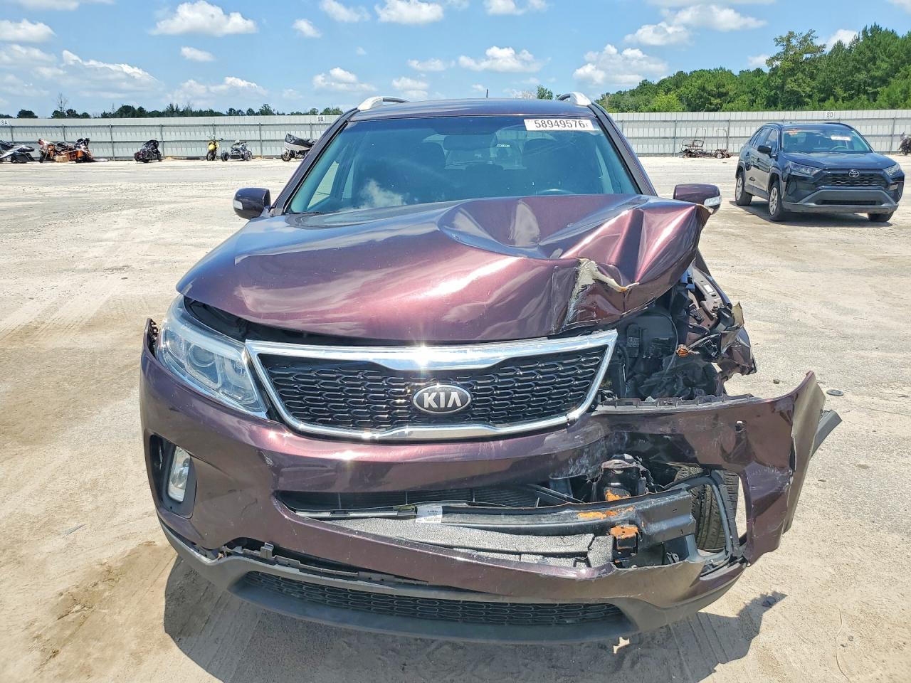 2014 Kia Sorento Lx Purple vin: 5XYKT3A68EG470900