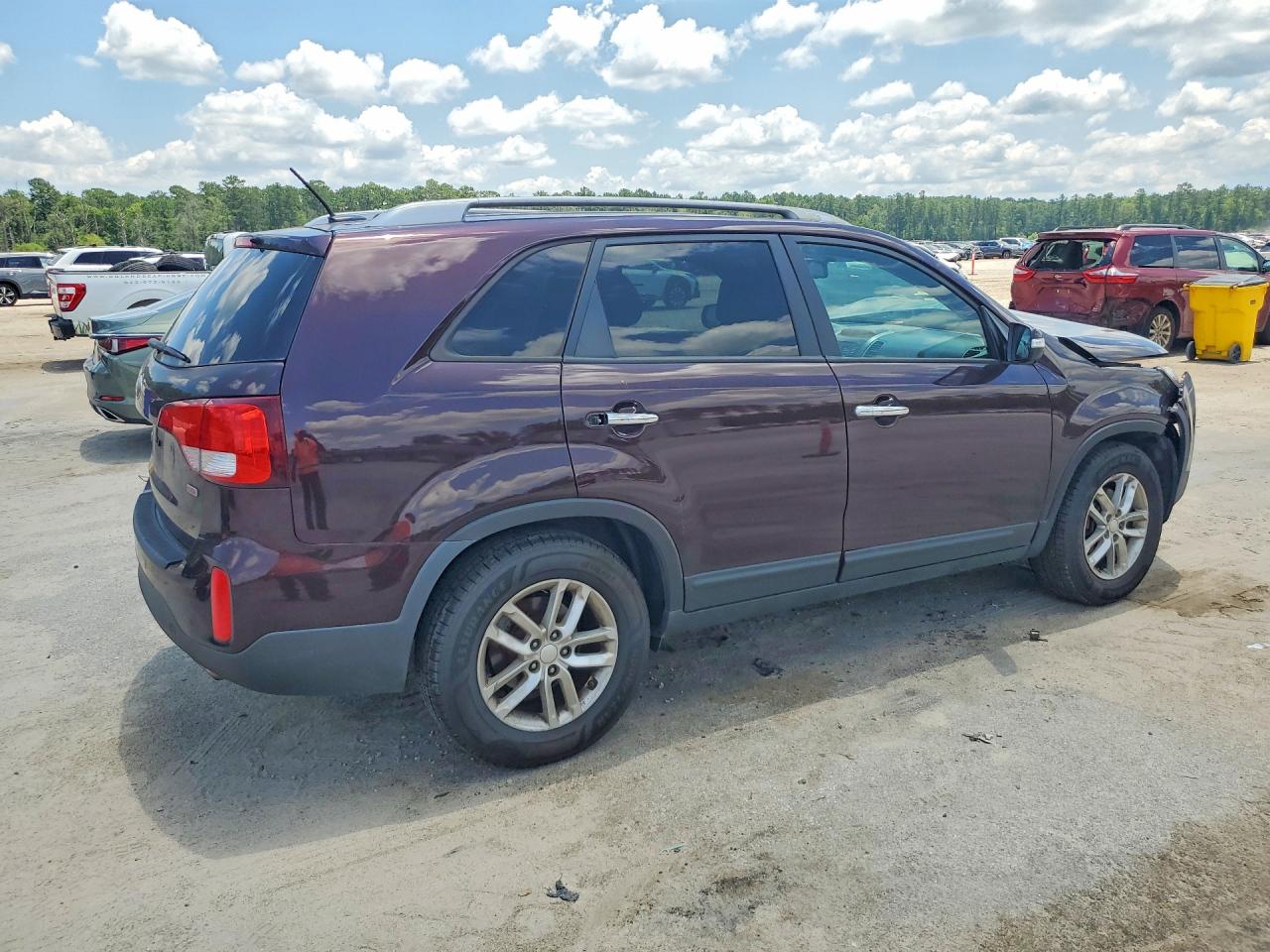 2014 Kia Sorento Lx Purple vin: 5XYKT3A68EG470900