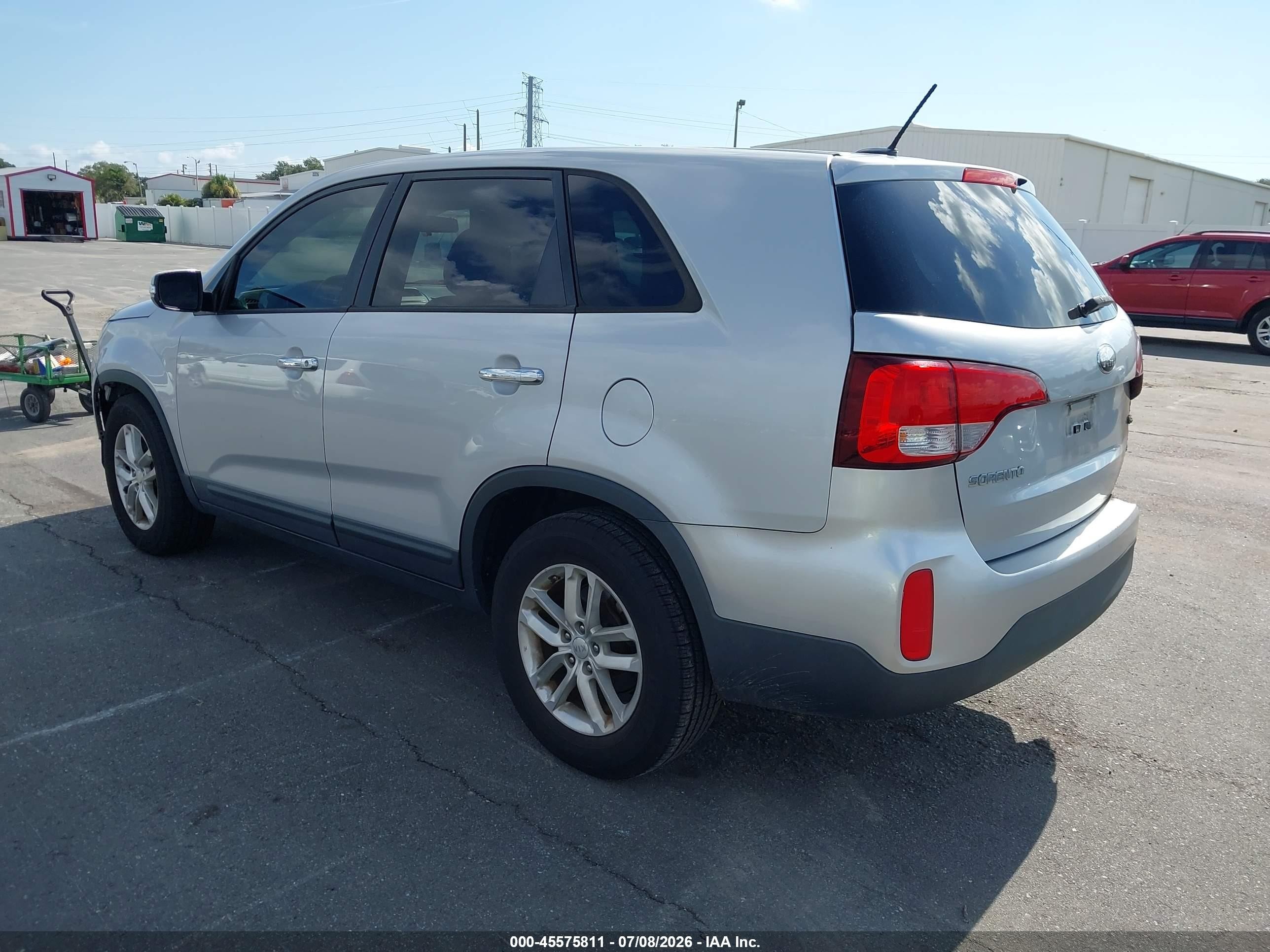 2014 Kia Sorento Lx Silver vin: 5XYKT3A68EG477264