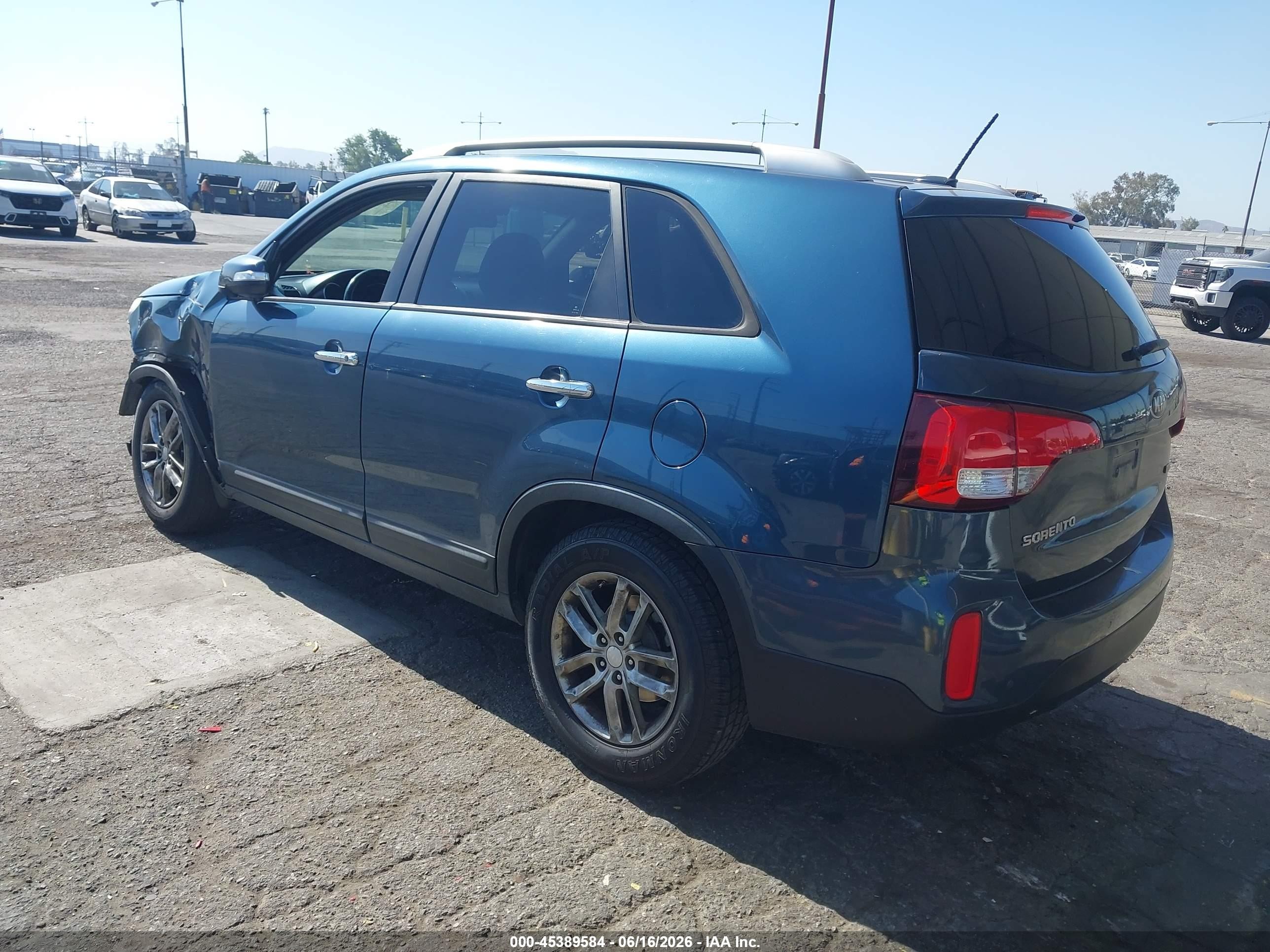 2014 Kia Sorento Lx Dark Blue vin: 5XYKT3A68EG508285