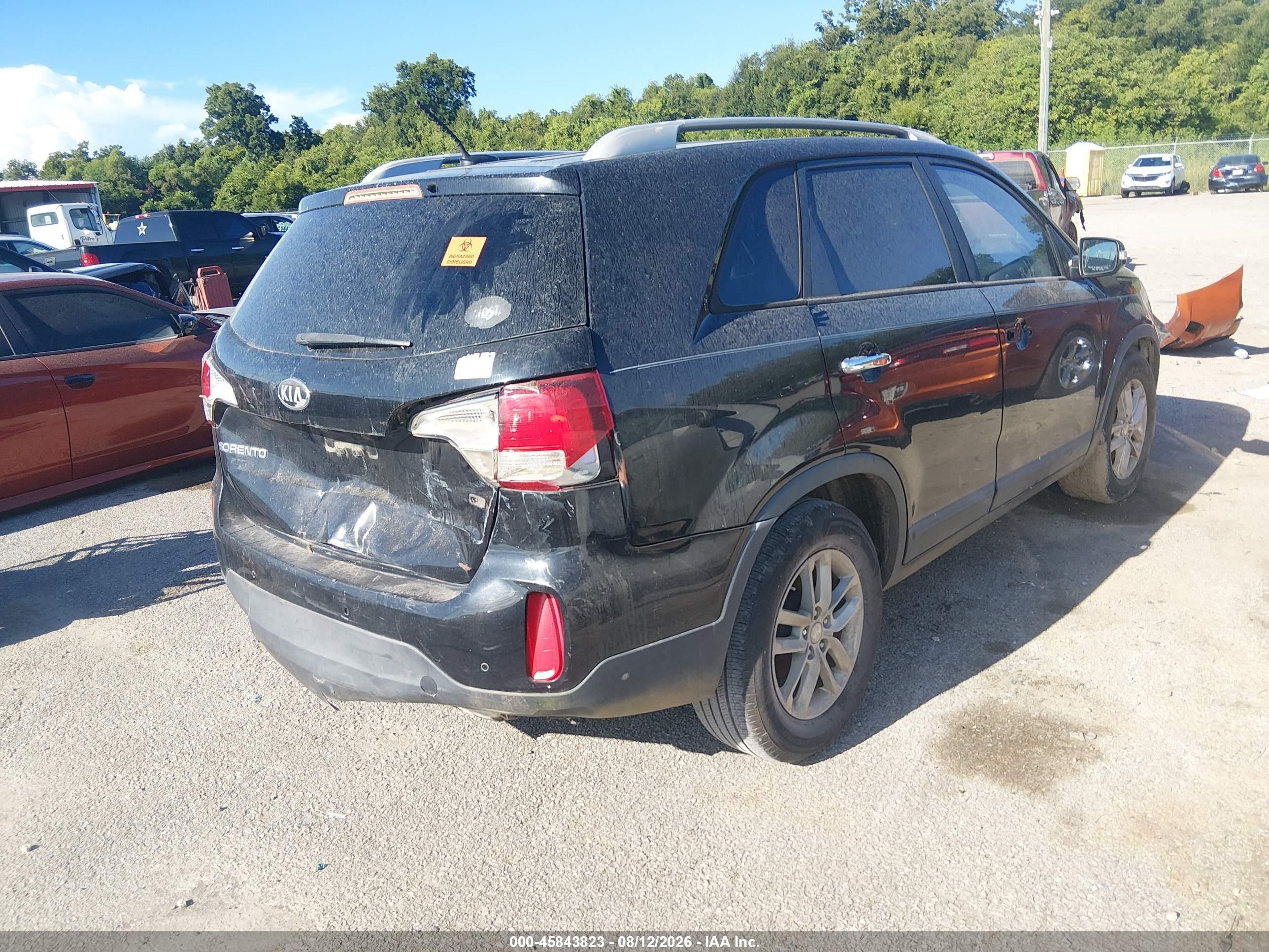 2014 Kia Sorento Lx Черный vin: 5XYKT3A68EG534398