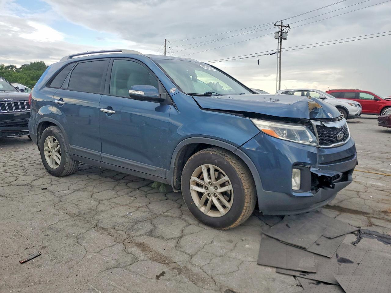 2014 Kia Sorento Lx Blue vin: 5XYKT3A68EG542792