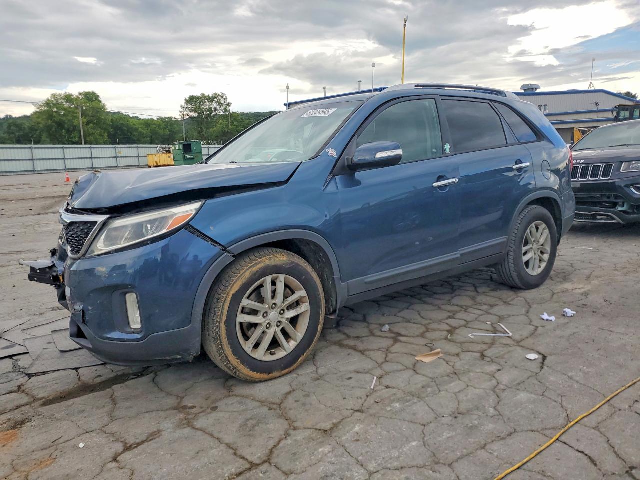 2014 Kia Sorento Lx Blue vin: 5XYKT3A68EG542792