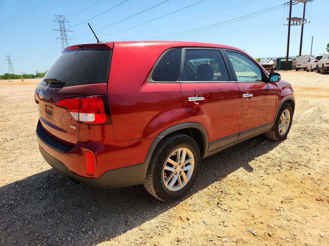 2014 Kia Sorento Lx Burgundy vin: 5XYKT3A68EG548981