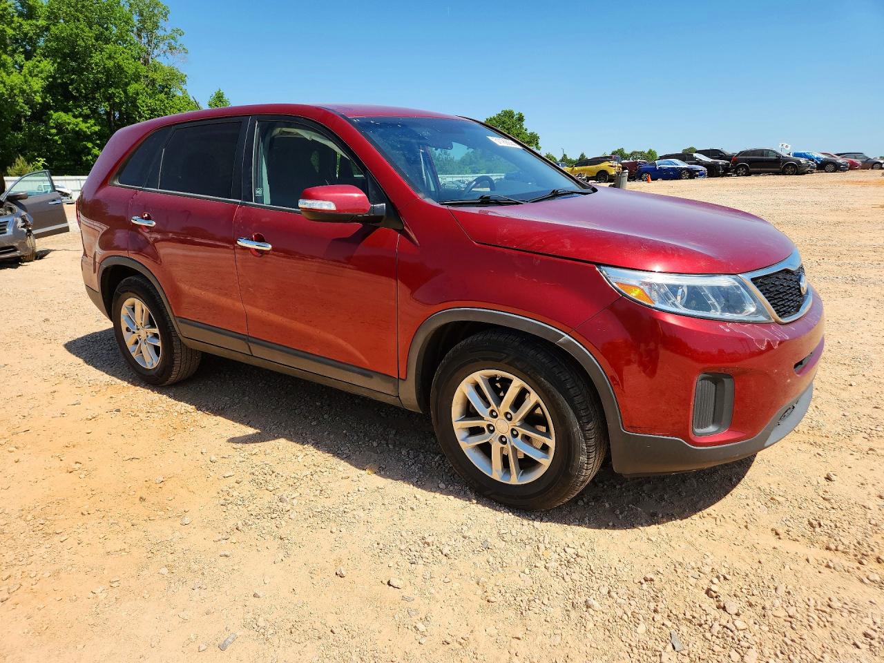 2014 Kia Sorento Lx Burgundy vin: 5XYKT3A68EG548981