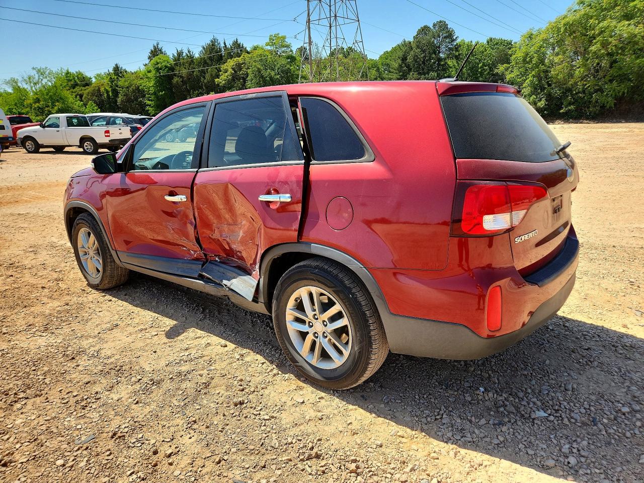 2014 Kia Sorento Lx Burgundy vin: 5XYKT3A68EG548981