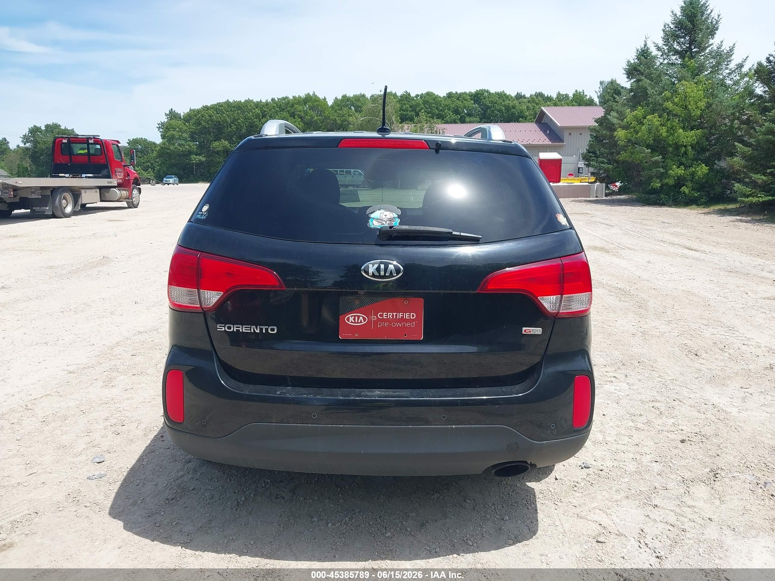 2015 Kia Sorento Lx Black vin: 5XYKT3A68FG570075
