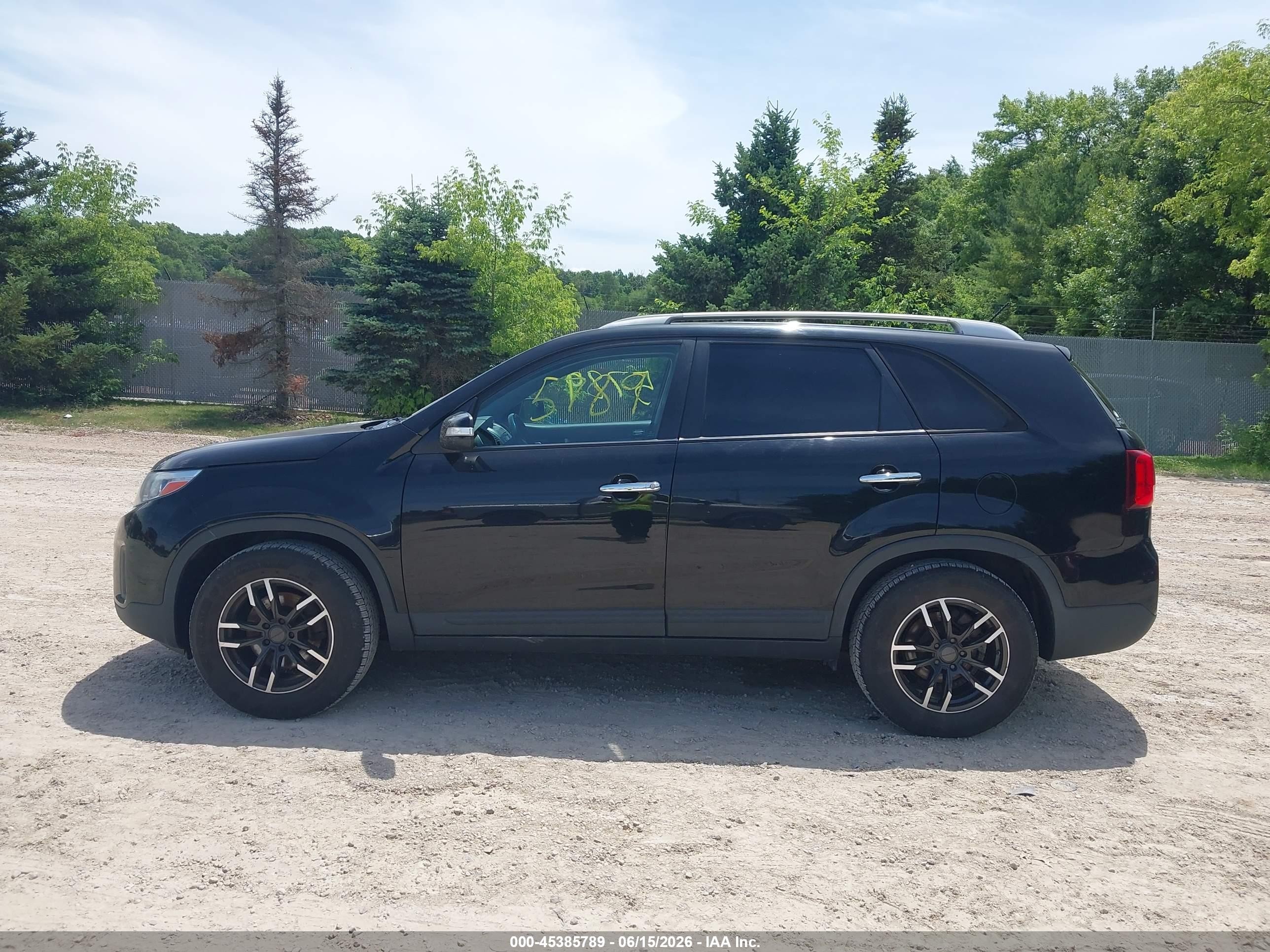 2015 Kia Sorento Lx Black vin: 5XYKT3A68FG570075