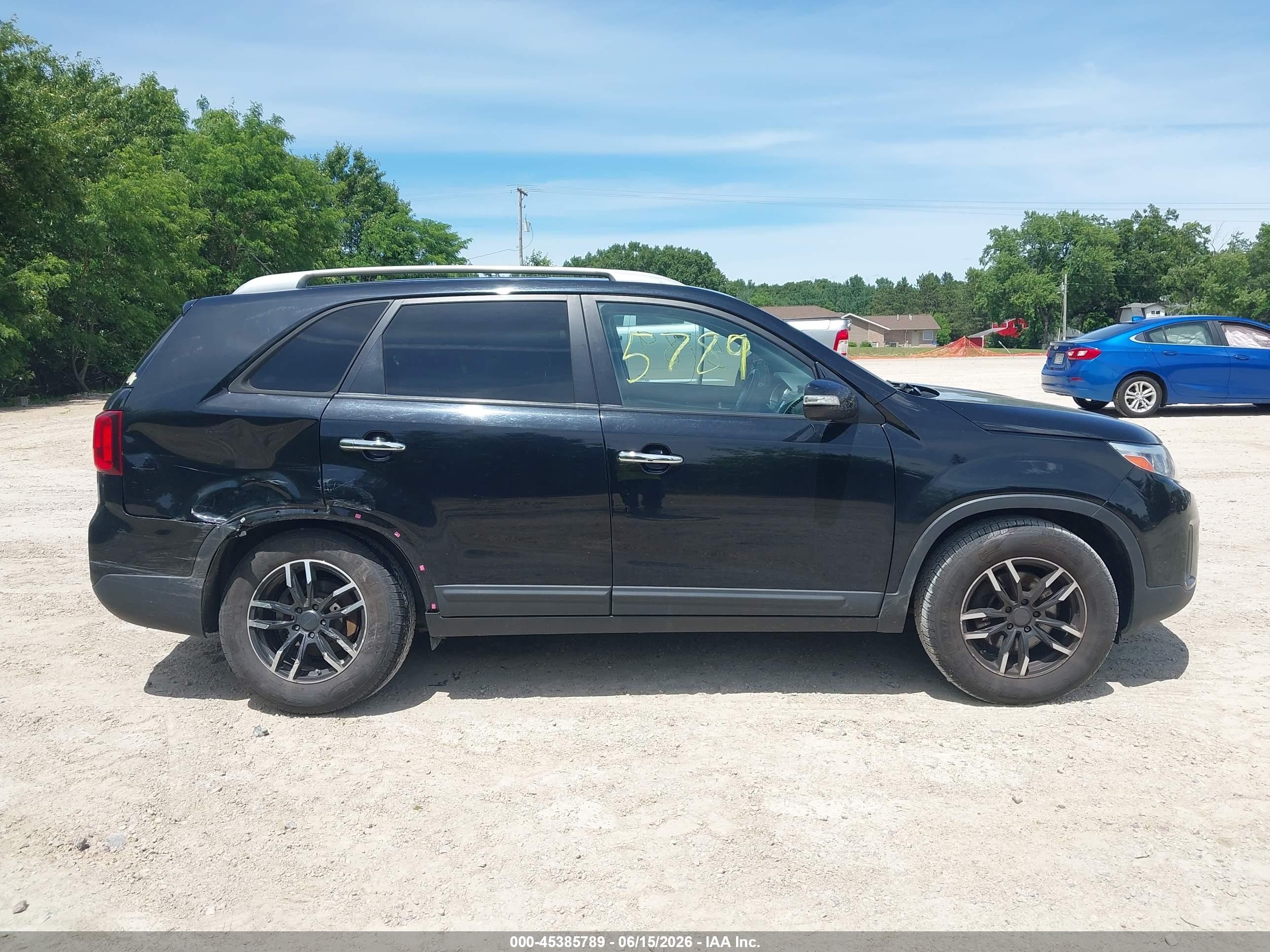 2015 Kia Sorento Lx Black vin: 5XYKT3A68FG570075