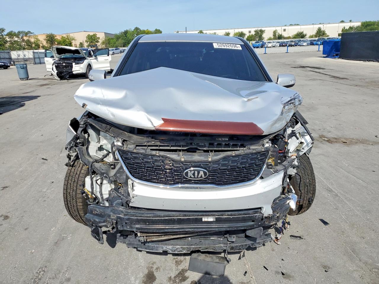 2015 Kia Sorento Lx Silver vin: 5XYKT3A68FG593890