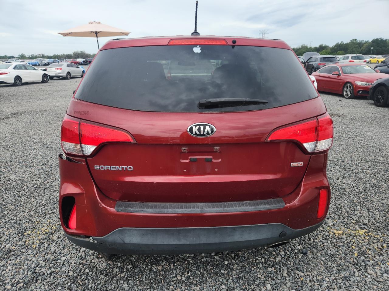 2015 Kia Sorento Lx Burgundy vin: 5XYKT3A68FG603317