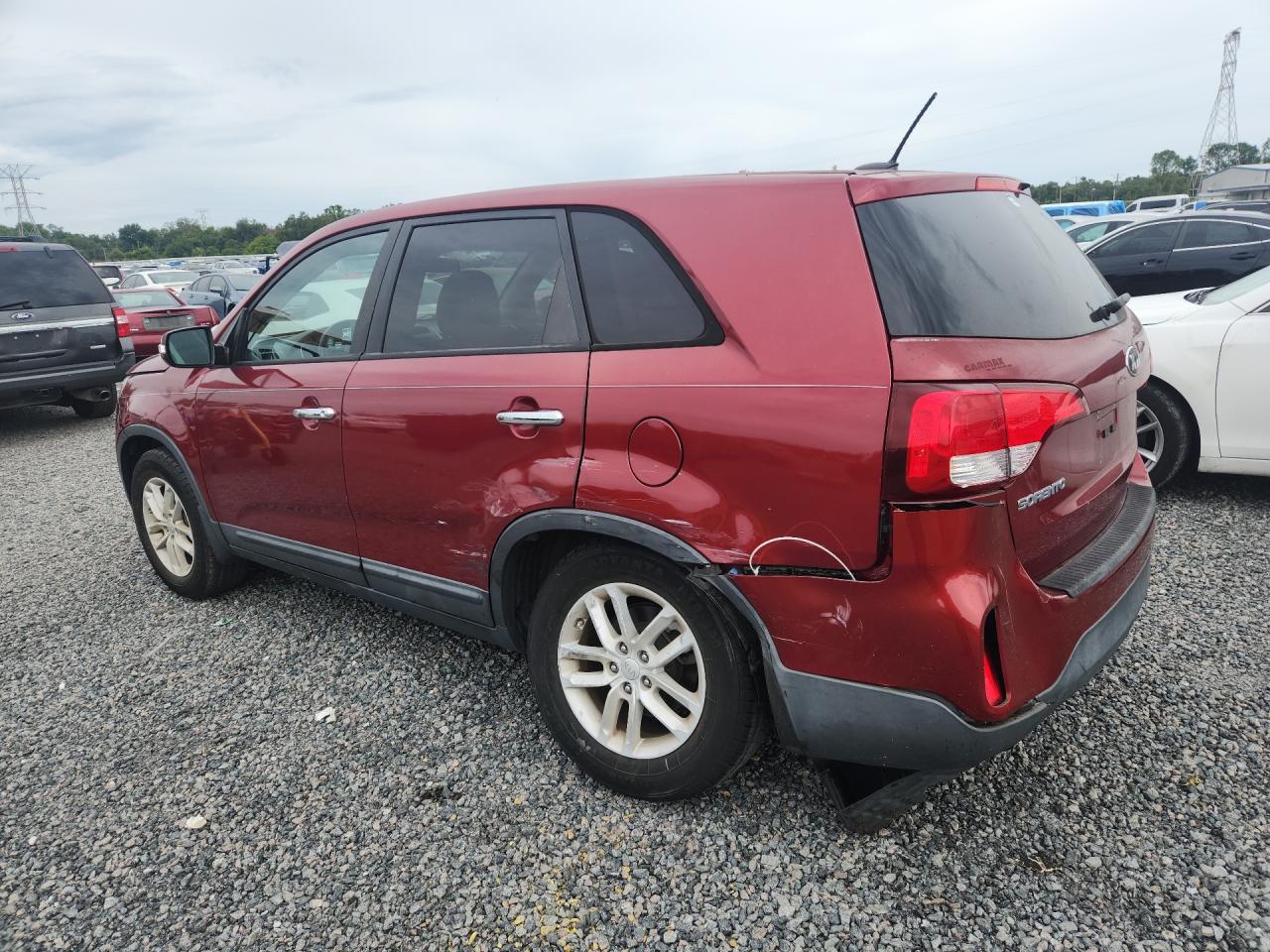 2015 Kia Sorento Lx Burgundy vin: 5XYKT3A68FG603317