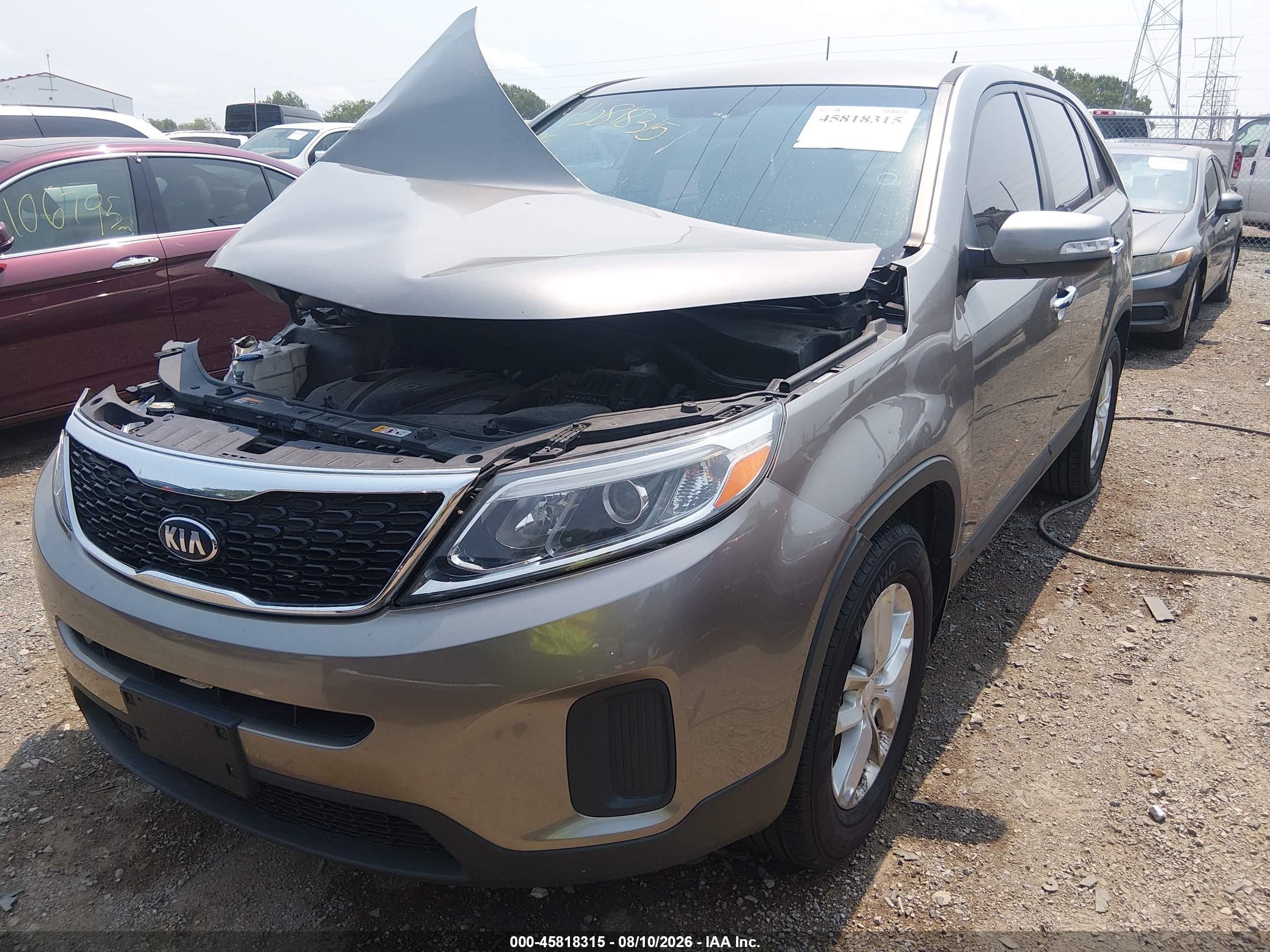 2015 Kia Sorento Lx Silver vin: 5XYKT3A68FG618612