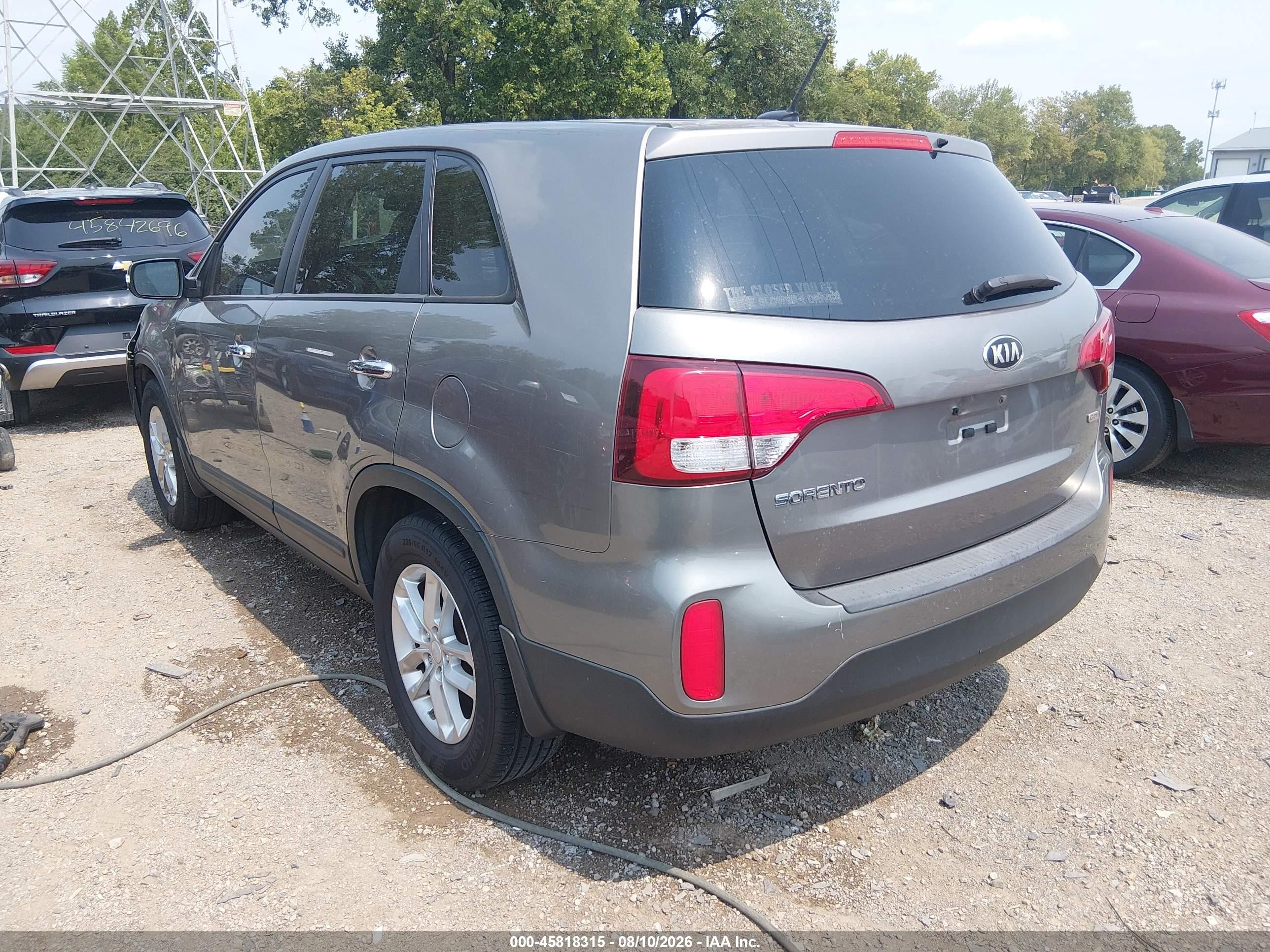 2015 Kia Sorento Lx Silver vin: 5XYKT3A68FG618612