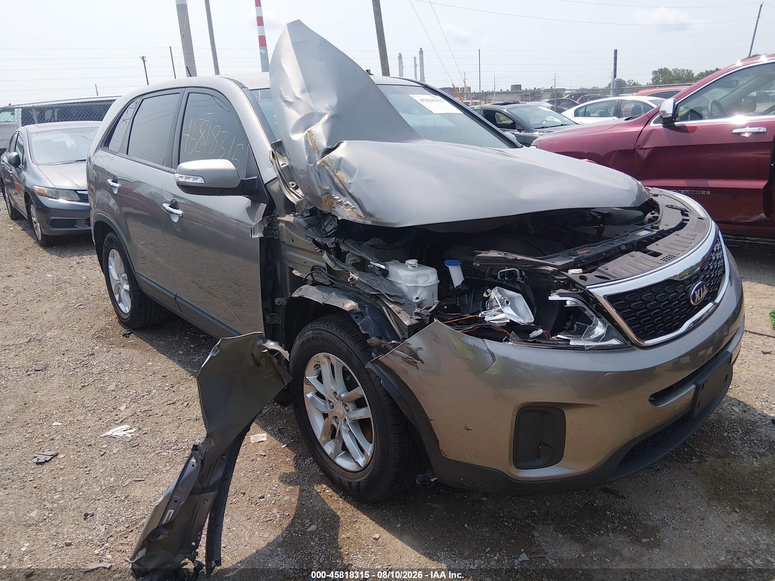 2015 Kia Sorento Lx Silver vin: 5XYKT3A68FG618612