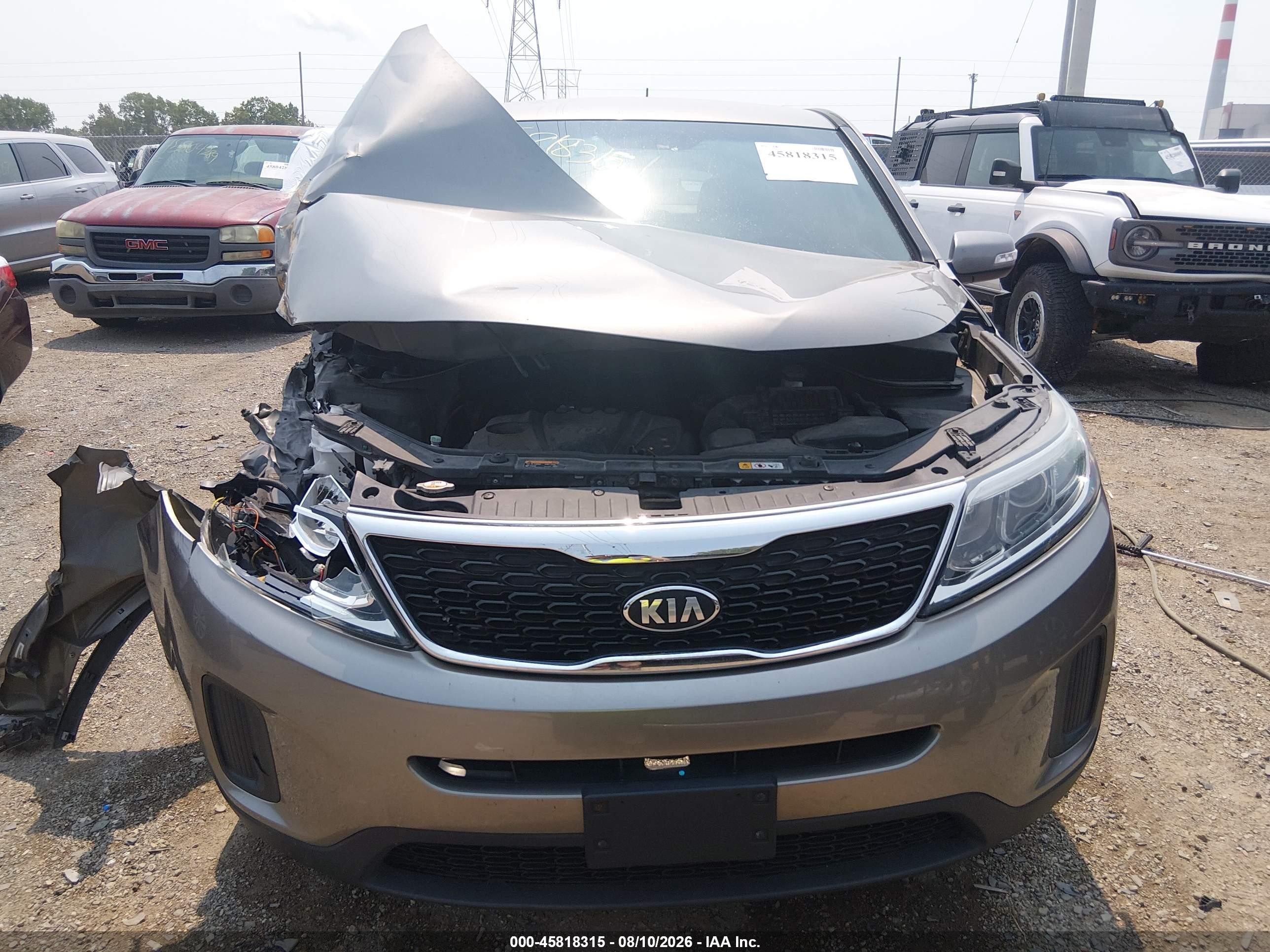 2015 Kia Sorento Lx Silver vin: 5XYKT3A68FG618612