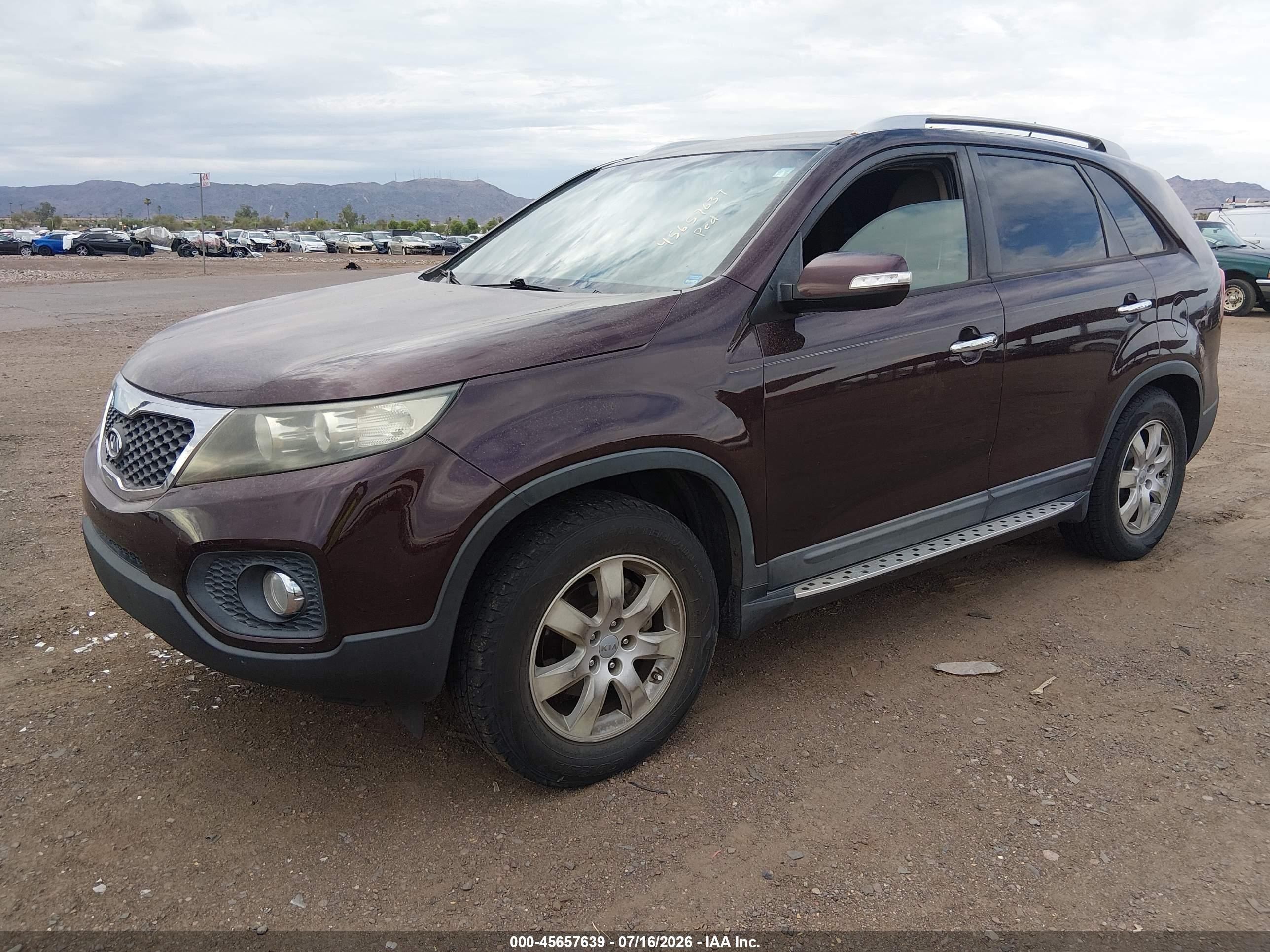 2012 Kia Sorento Lx Dark Brown vin: 5XYKT3A69CG238674