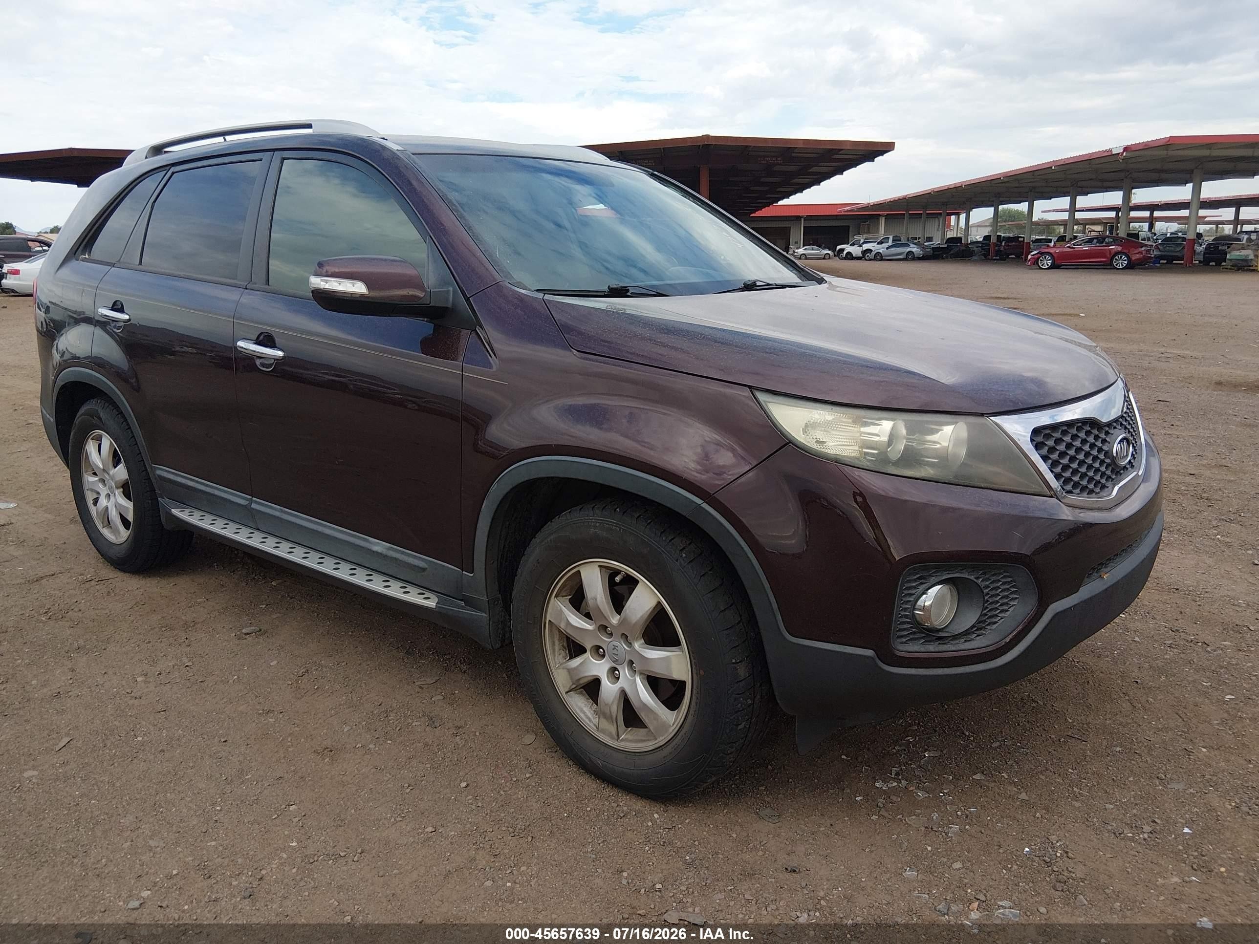 2012 Kia Sorento Lx Dark Brown vin: 5XYKT3A69CG238674