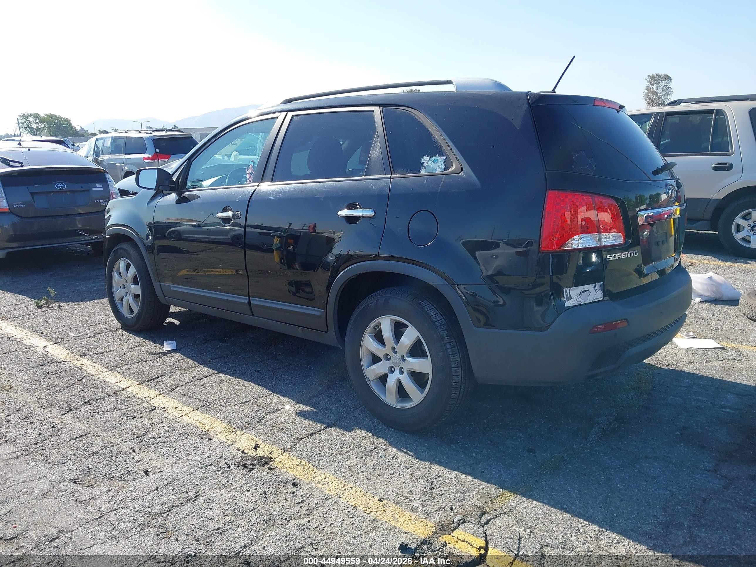 2012 Kia Sorento Lx Black vin: 5XYKT3A69CG295778