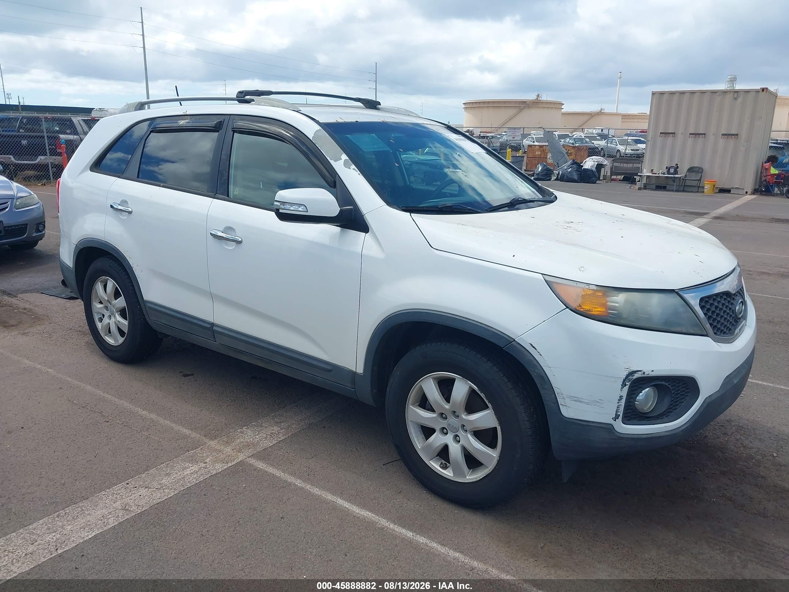 2012 Kia Sorento Lx White vin: 5XYKT3A69CG306701