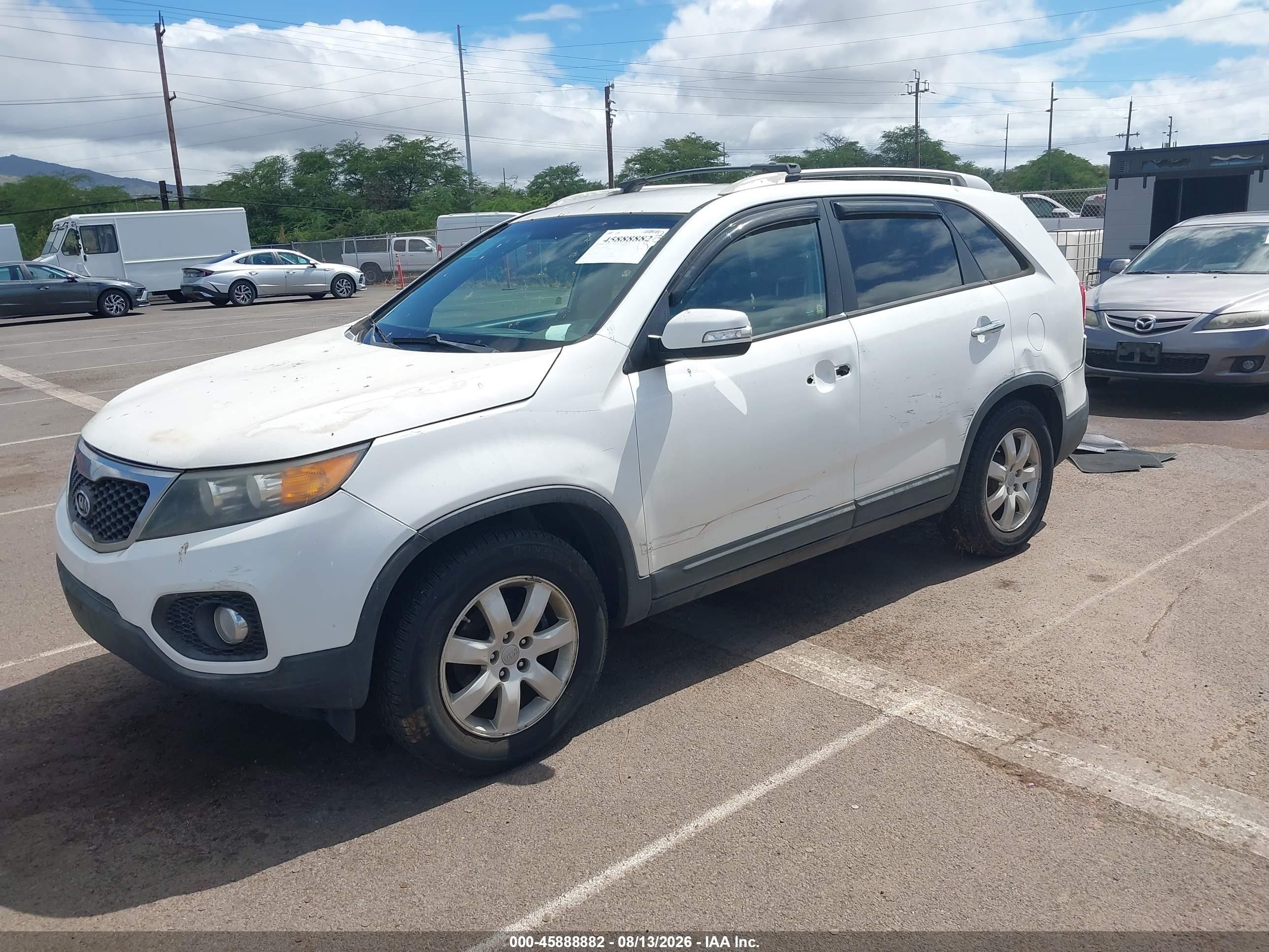 2012 Kia Sorento Lx White vin: 5XYKT3A69CG306701