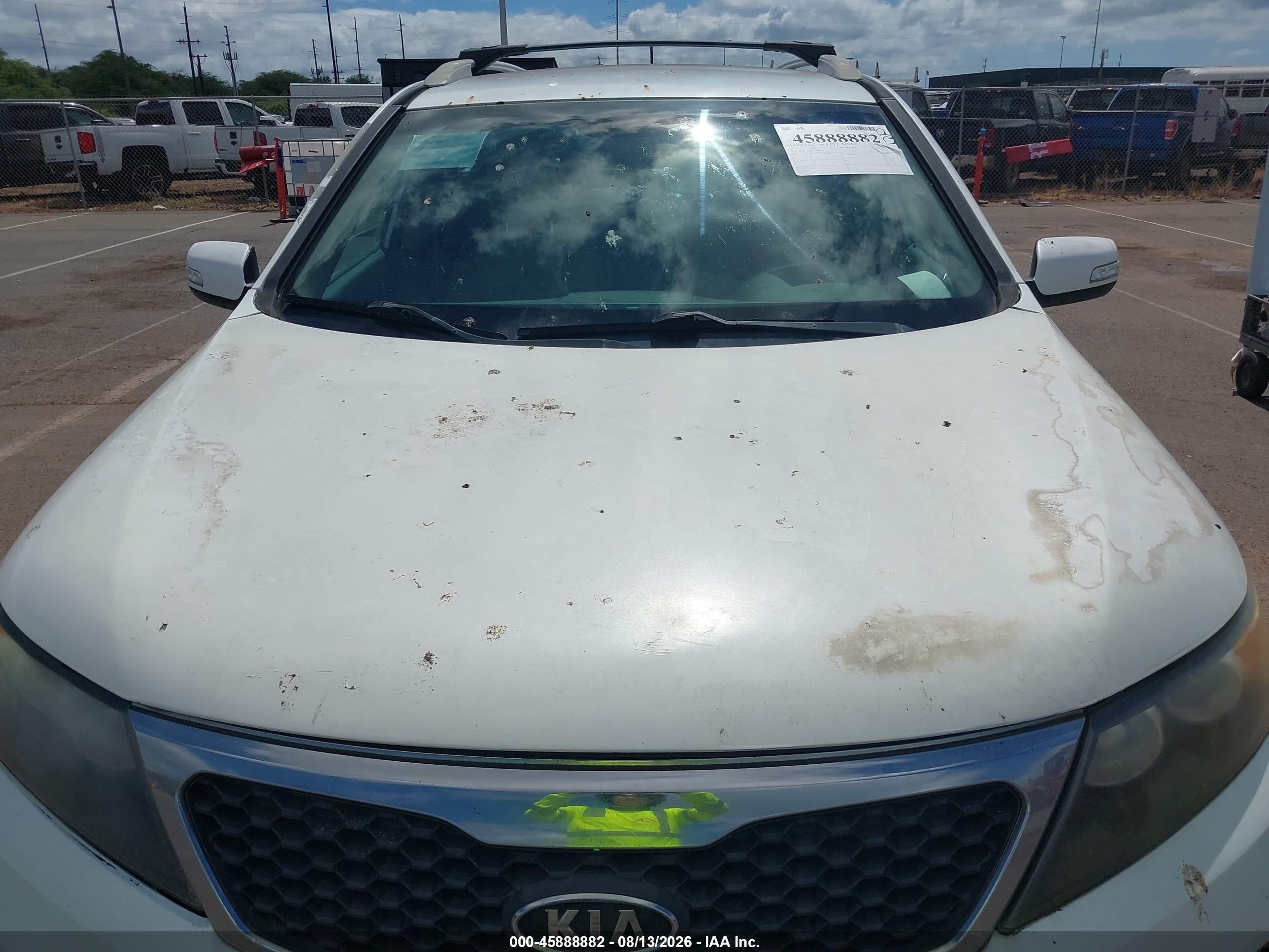 2012 Kia Sorento Lx White vin: 5XYKT3A69CG306701