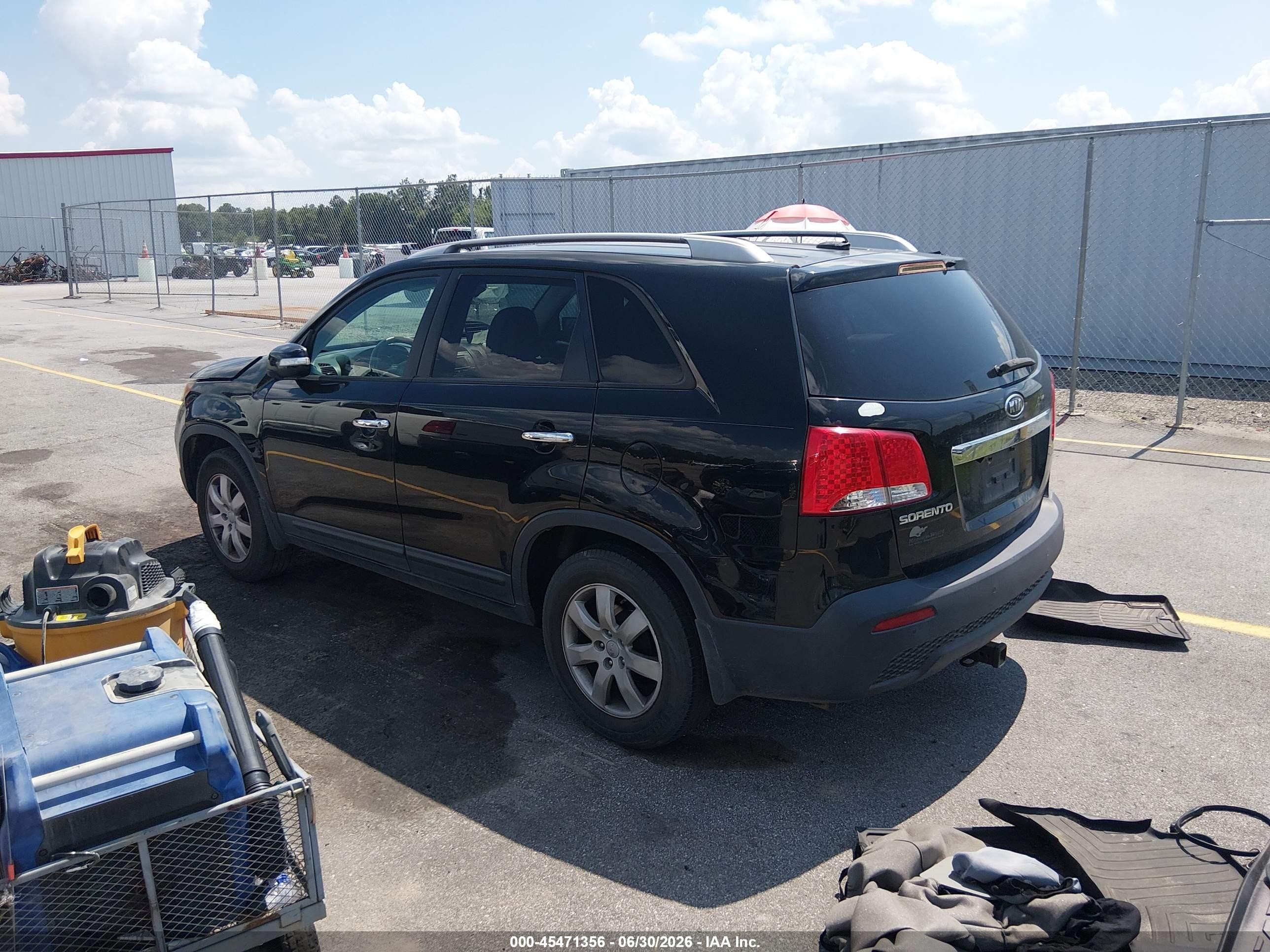 2013 Kia Sorento Lx Black vin: 5XYKT3A69DG357102