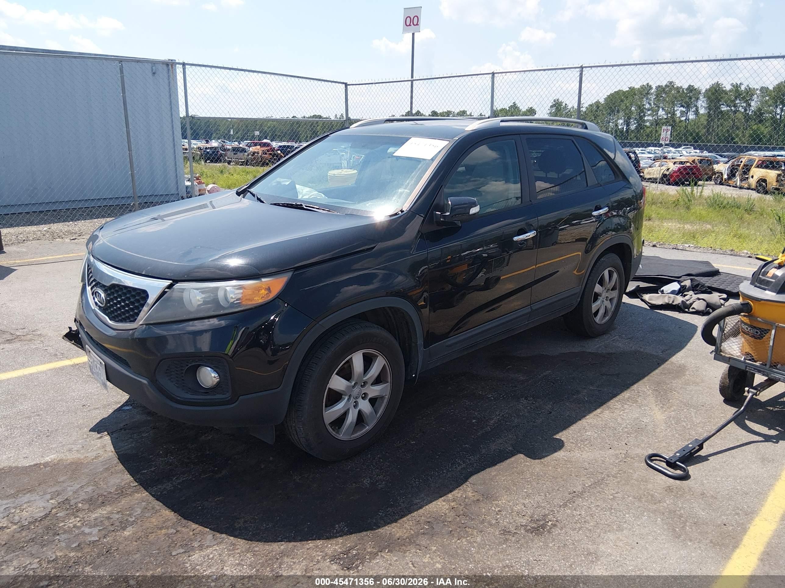 2013 Kia Sorento Lx Black vin: 5XYKT3A69DG357102