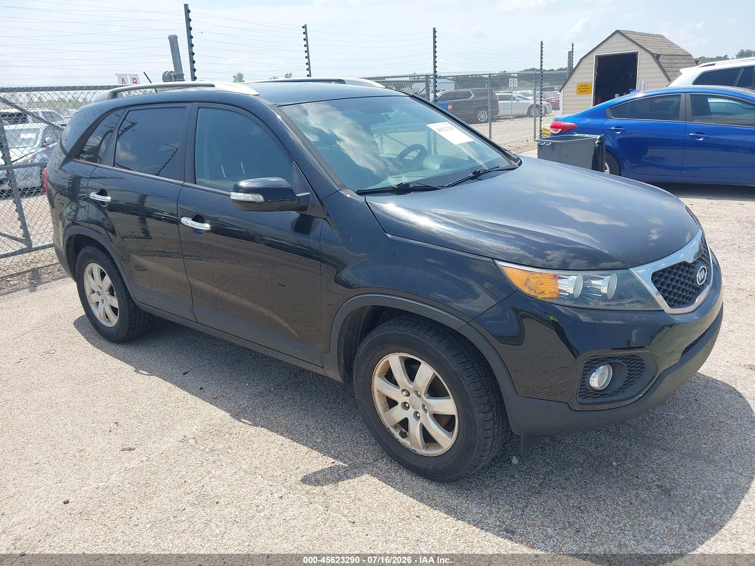 2013 Kia Sorento Lx Black vin: 5XYKT3A69DG373378