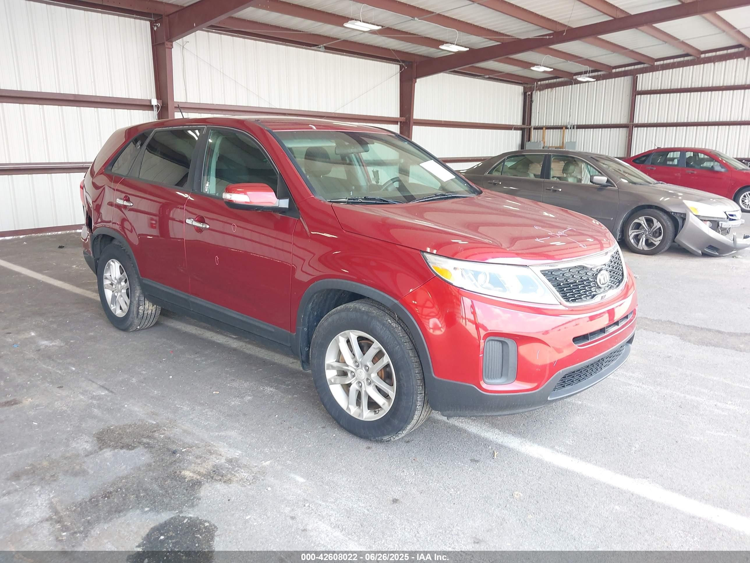 2014 Kia Sorento Lx Red vin: 5XYKT3A69EG426193