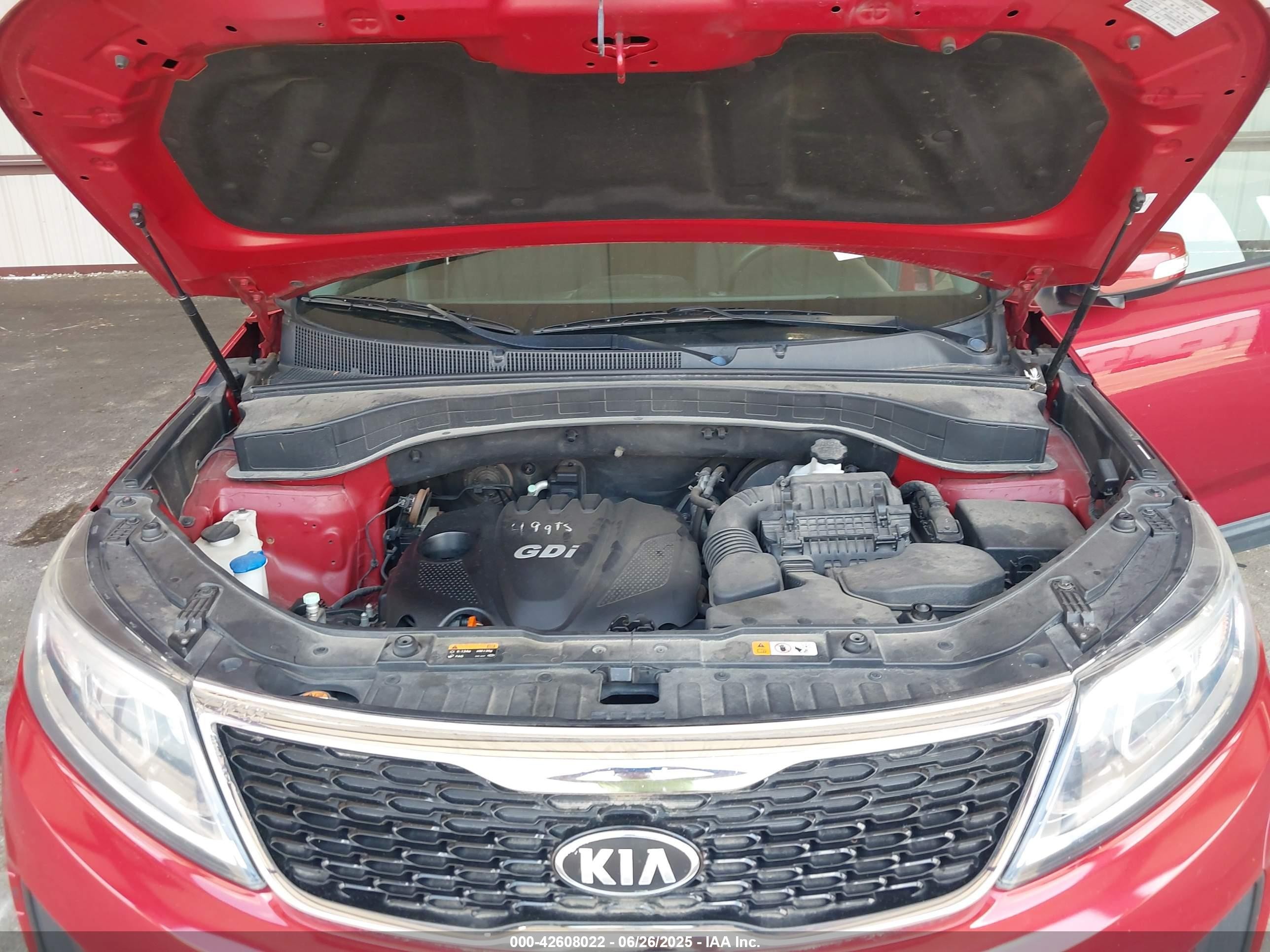 2014 Kia Sorento Lx Red vin: 5XYKT3A69EG426193