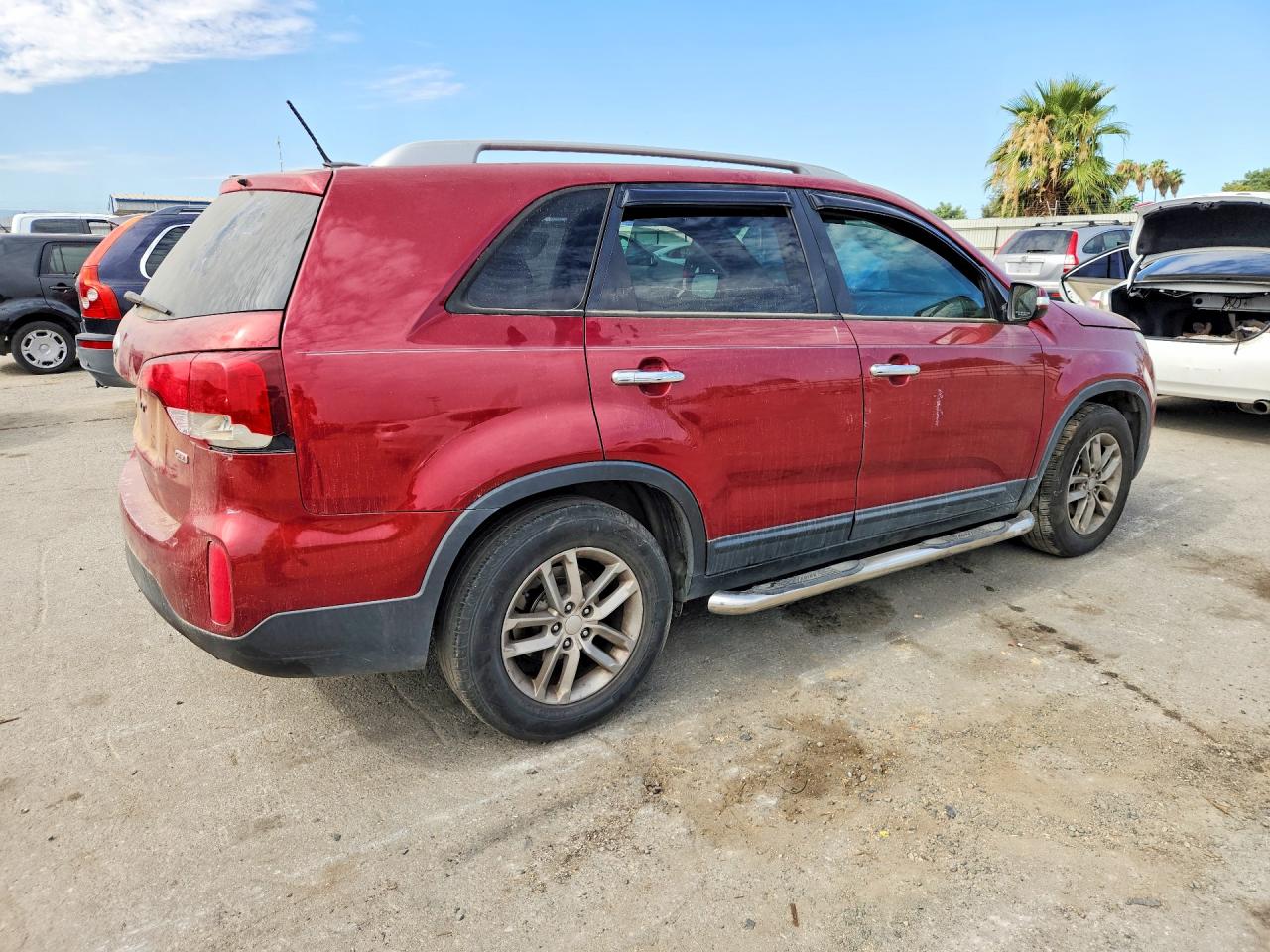 2014 Kia Sorento Lx Burgundy vin: 5XYKT3A69EG472428