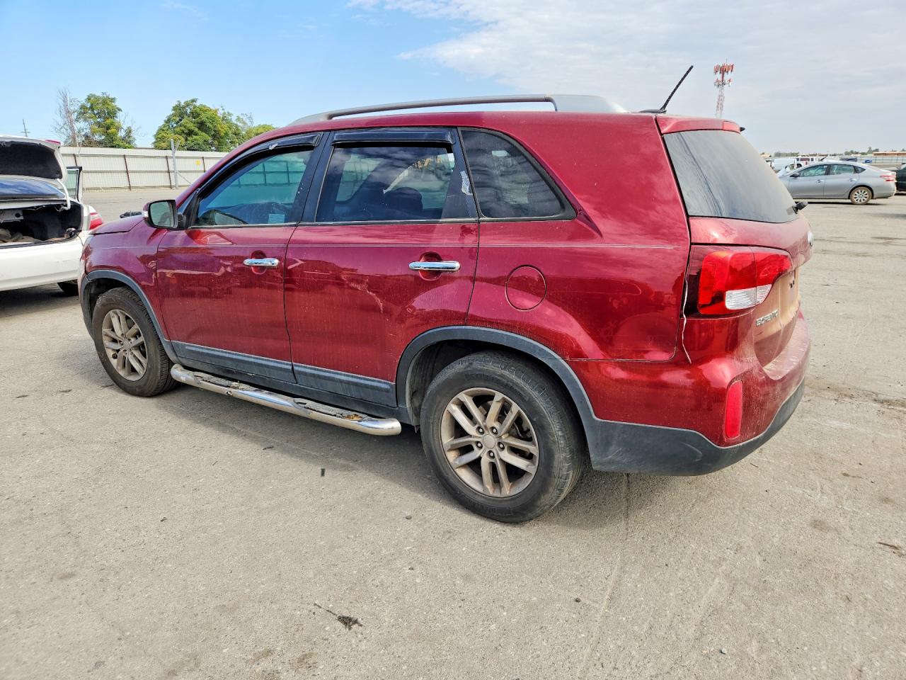 2014 Kia Sorento Lx Burgundy vin: 5XYKT3A69EG472428