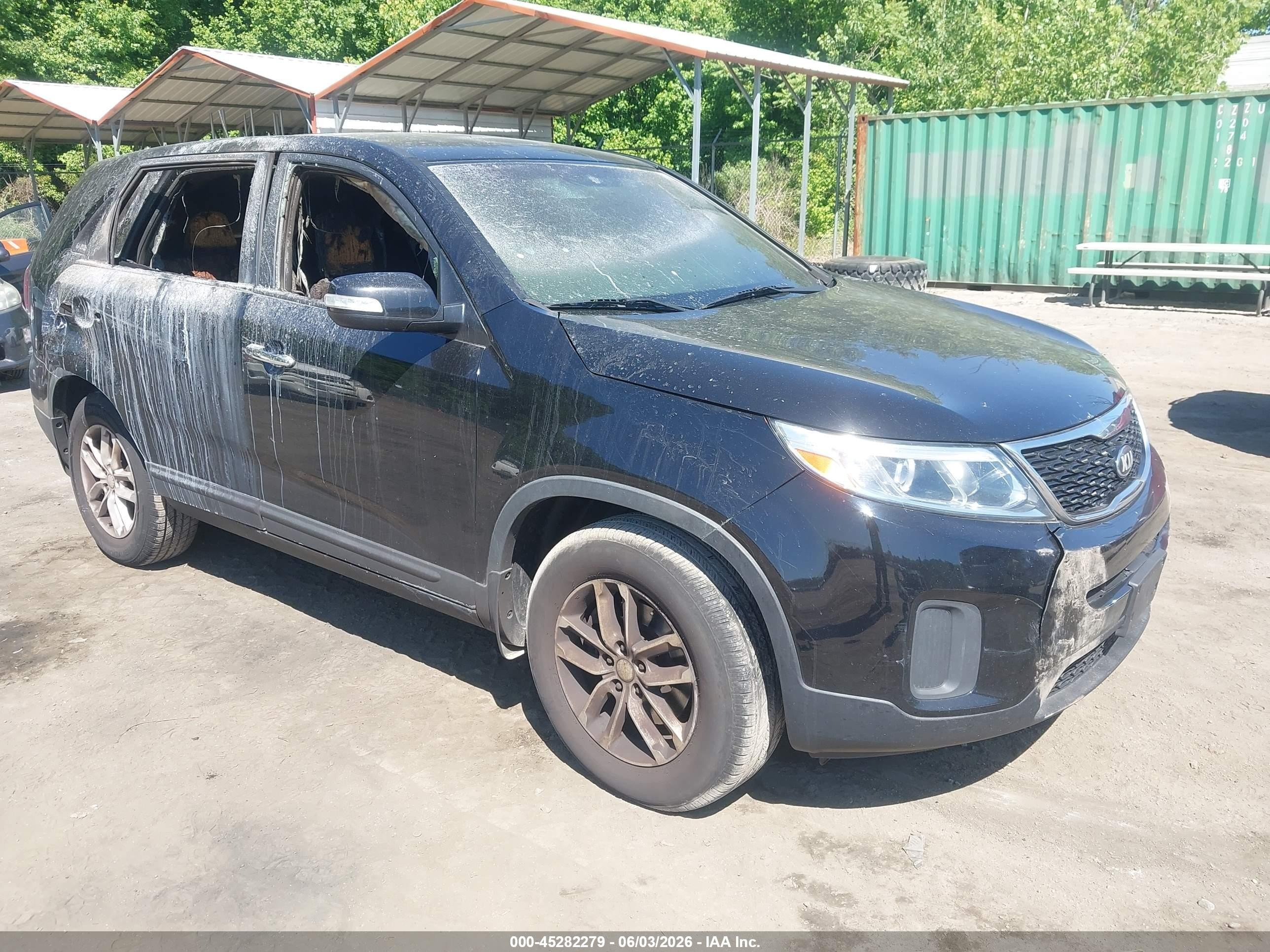 2014 Kia Sorento Lx Black vin: 5XYKT3A69EG487253