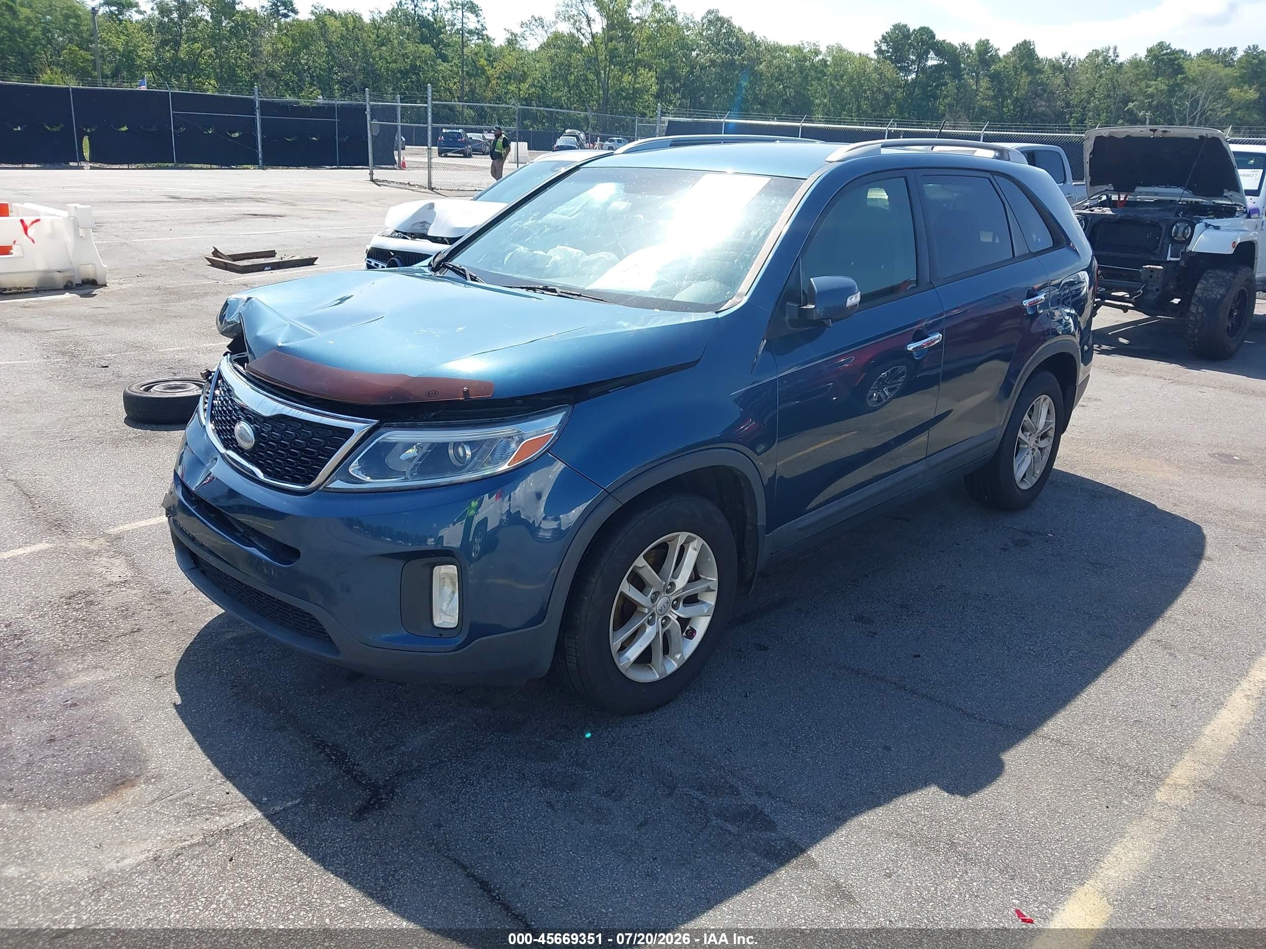 2015 Kia Sorento Lx Синий vin: 5XYKT3A69FG555732