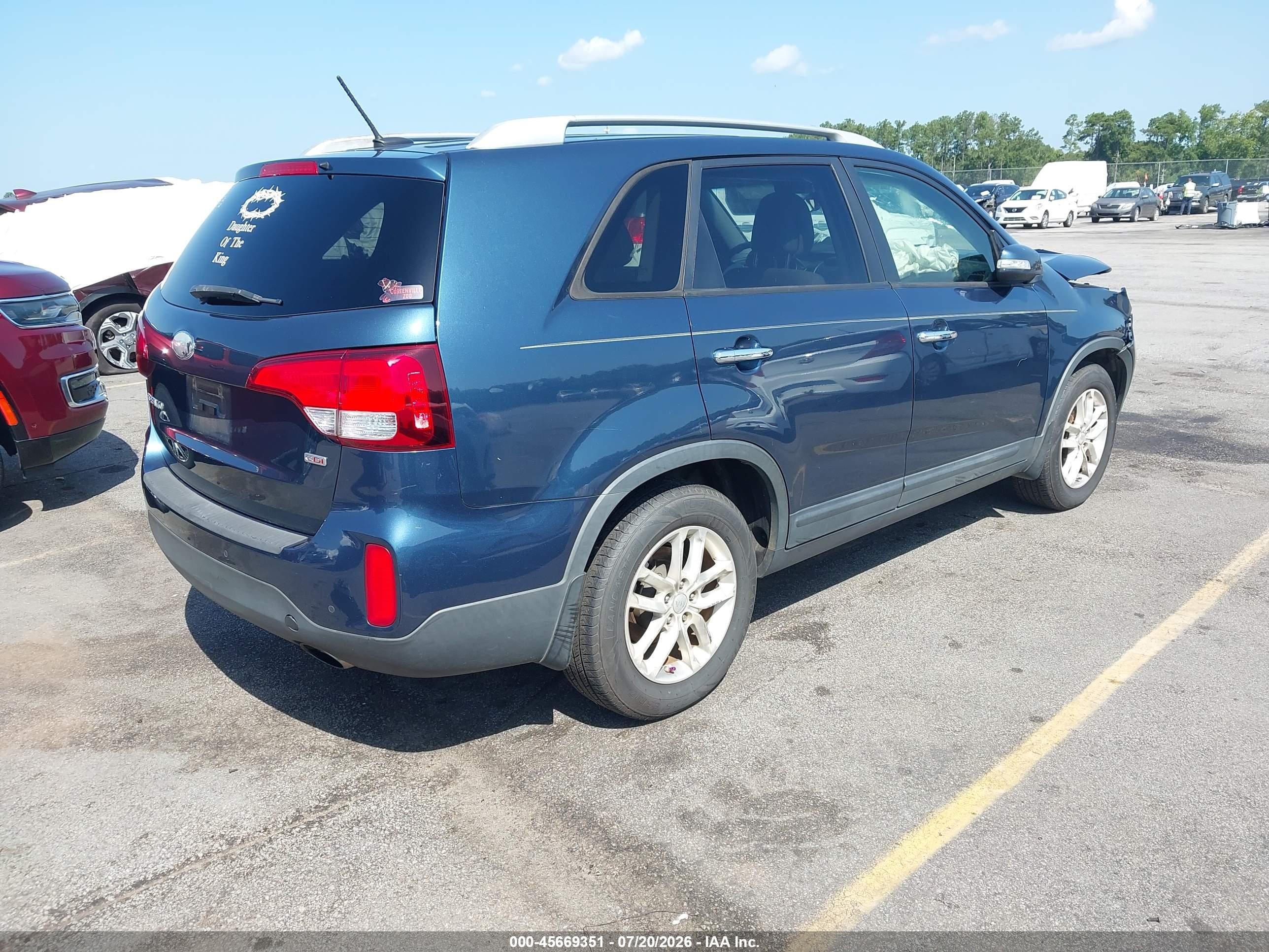 2015 Kia Sorento Lx Синий vin: 5XYKT3A69FG555732