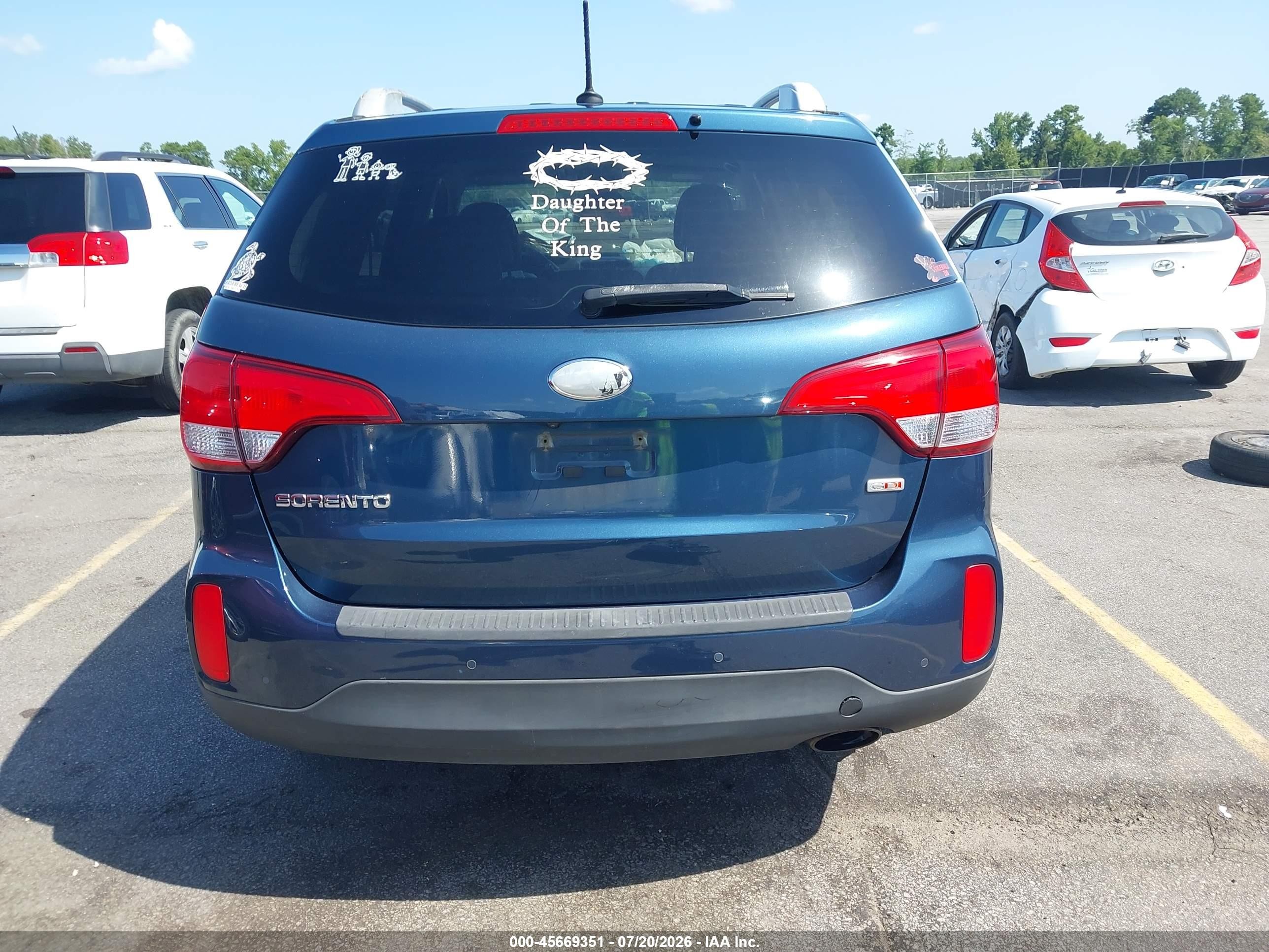 2015 Kia Sorento Lx Синий vin: 5XYKT3A69FG555732