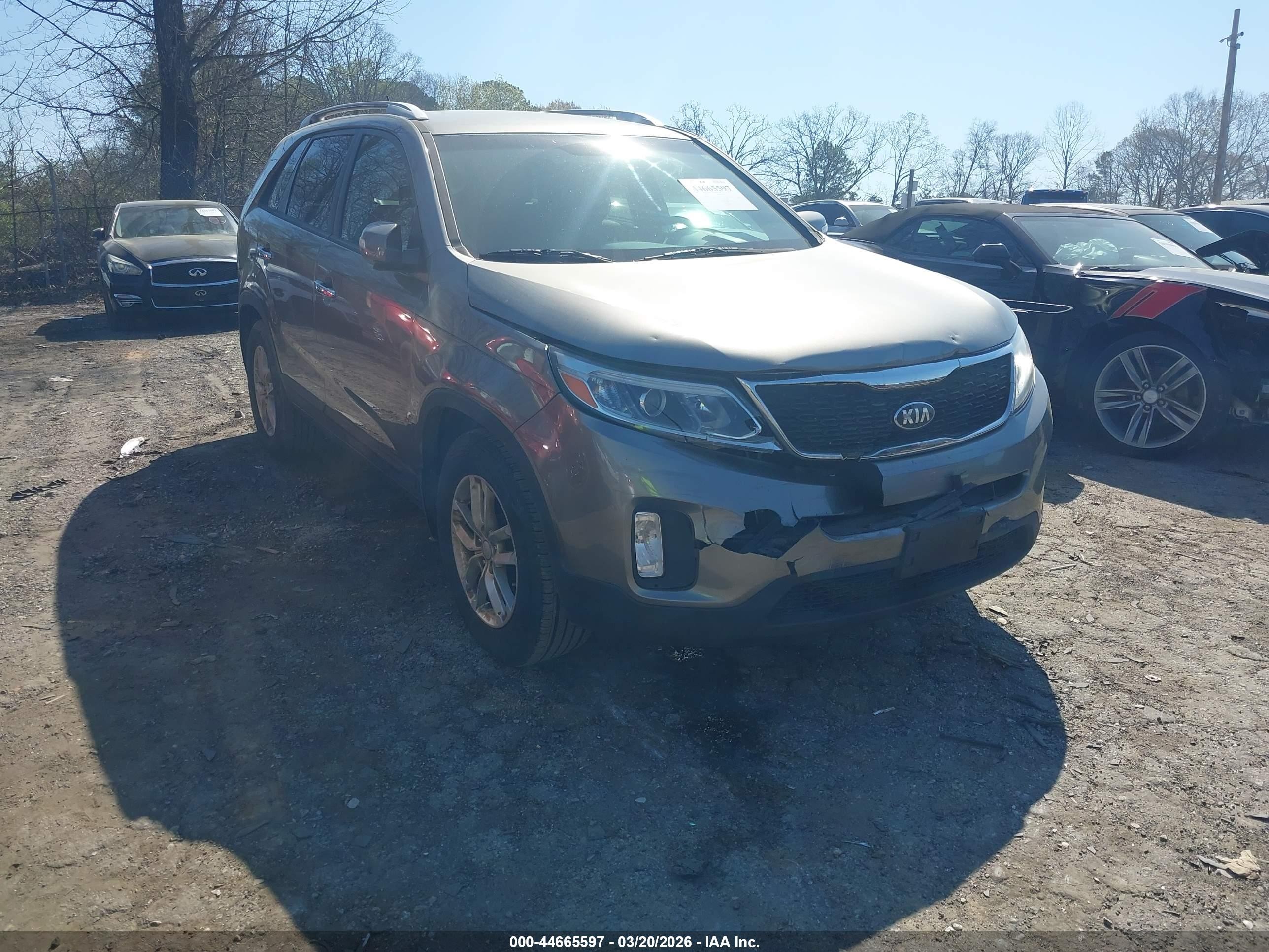 2015 Kia Sorento Lx Gray vin: 5XYKT3A69FG560767